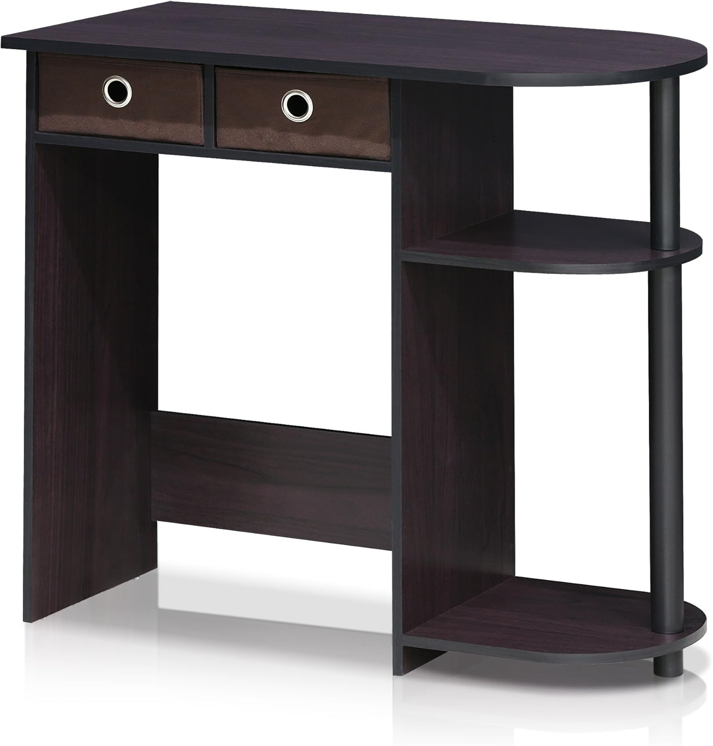 Furinno Go Green Home Laptop Notebook Computer Desk/Table, Dark Walnut, 11193DWN
