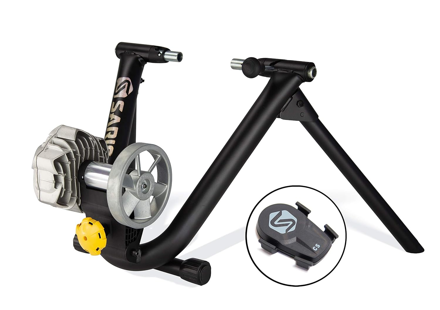 Saris Fluid2 Entrenador de Bicicleta de Interior, Entrenador de Bicicleta de Opción Inteligente Equipado, Negro