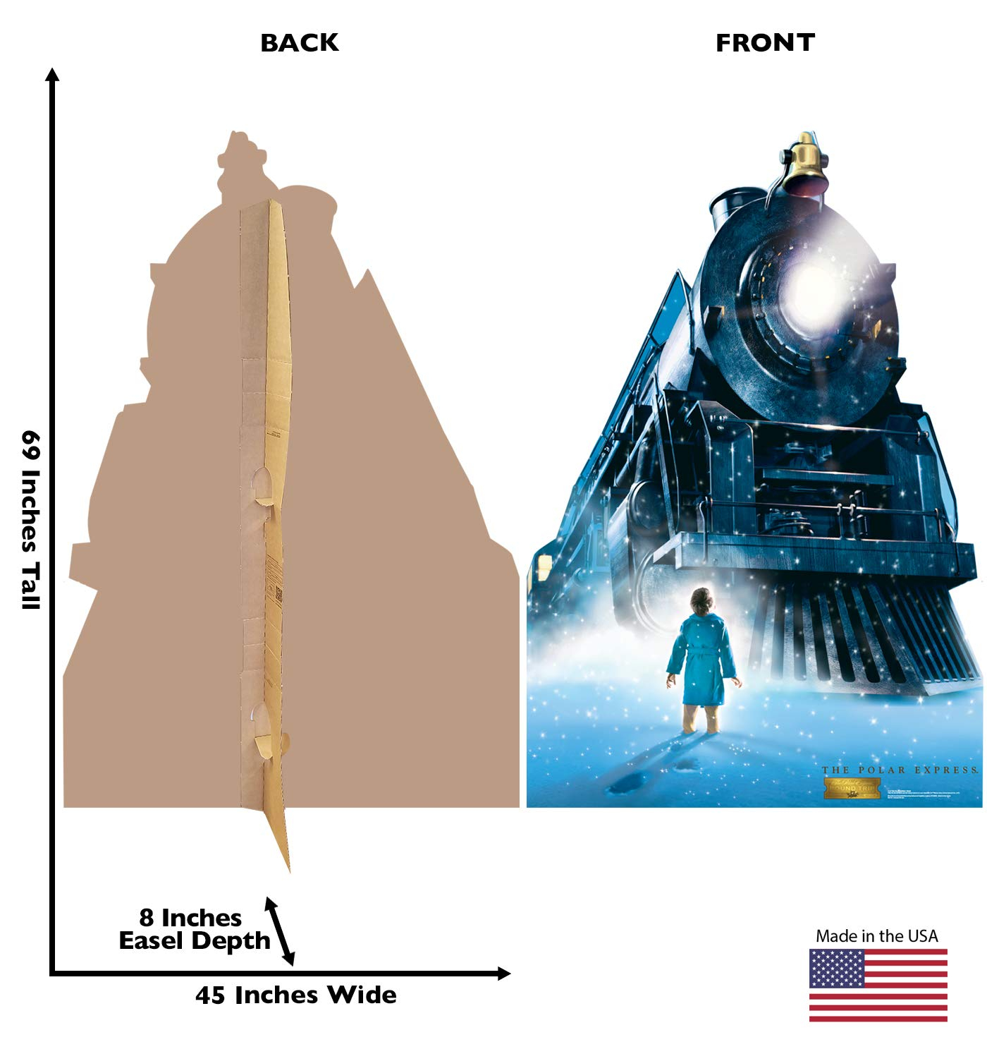 69 x 46 in. The Polar Express Train - Cardboard Standup