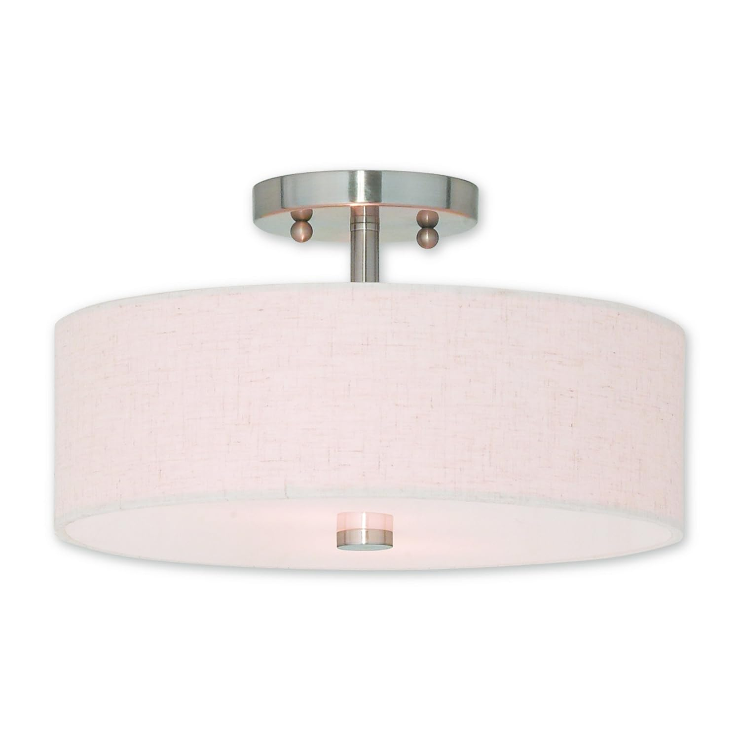 Livex Lighting Meridian 2 - Light Semi-Flush Mount in  Brushed Nickel