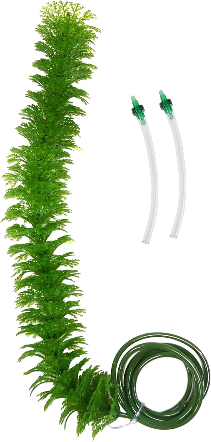 Penn-Plax Decorative Green Plastic Plants Surround Airline Tubing for Aquarium 60"Length - 1 Count