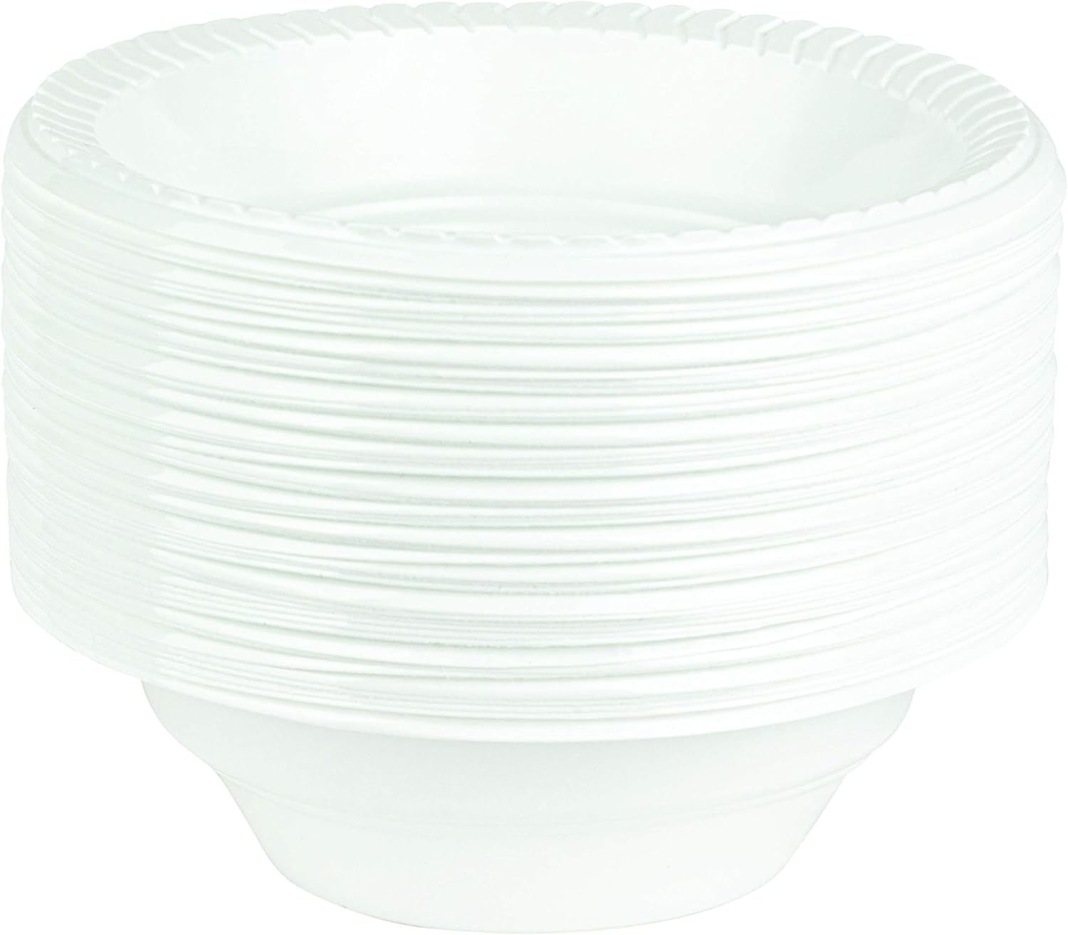 PLASTICPRO 16 Oz White Plastic Bowls Round Disposable Microwavable Bowls, 200-Pack