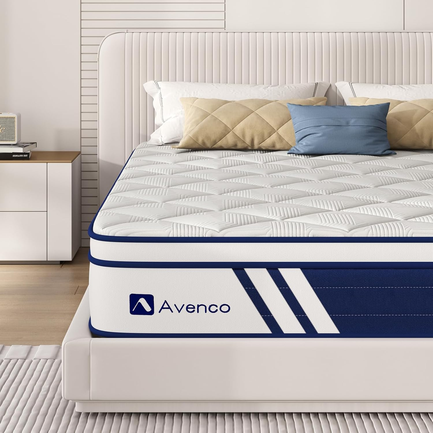 Avenco Full Size Mattress 10 Inch, Hybrid Full Mattresses in a Box with Gel Memory Foam, Individually Pocket Coils for Support and Pressure Relief, Medium Firm Full Bed Mattress, CertiPUR-US Certified