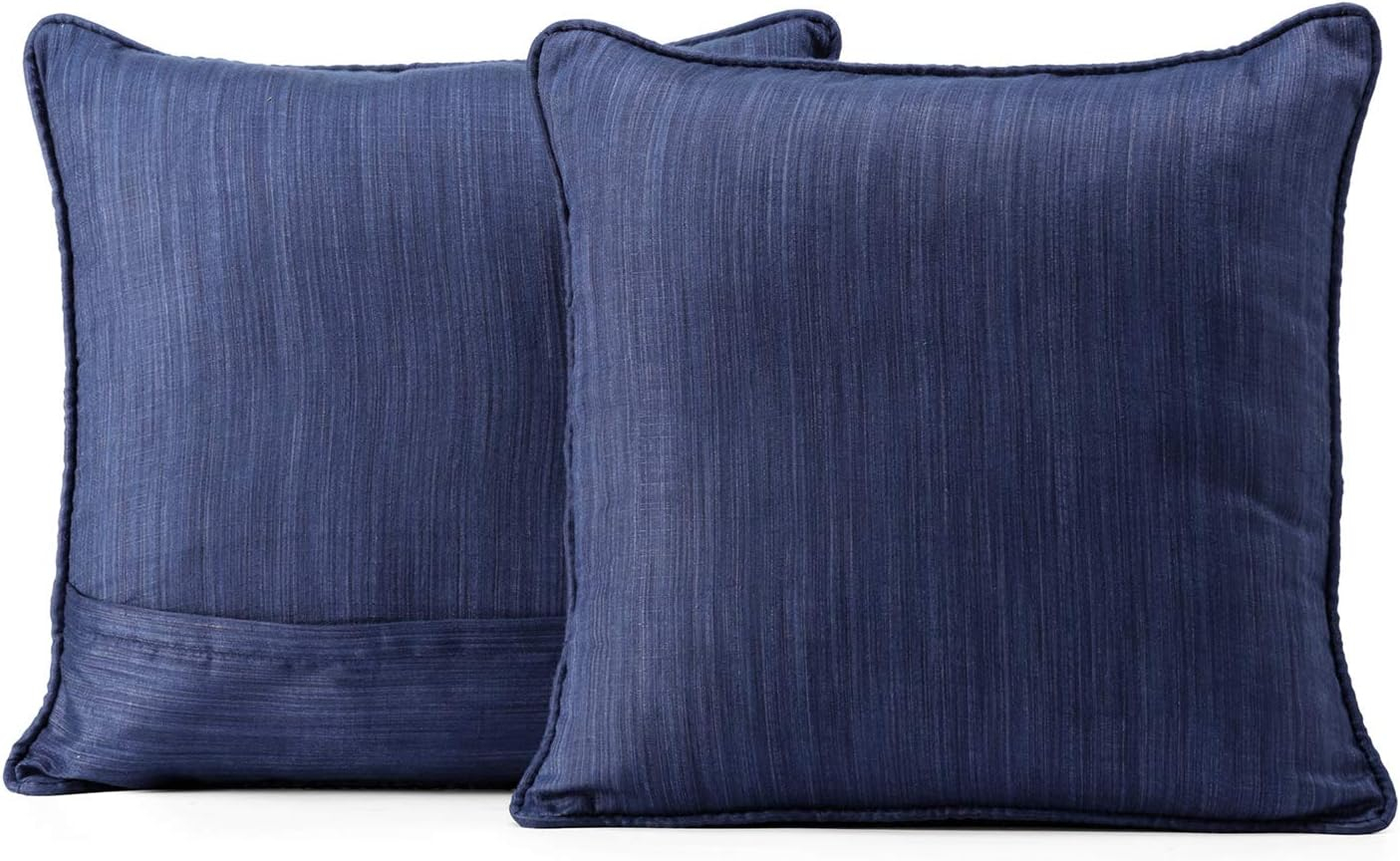 Exclusive Fabrics & Furnishings Faux Silk Throw Pillow Covers - Decorative Pillow Covers (Set of 2)