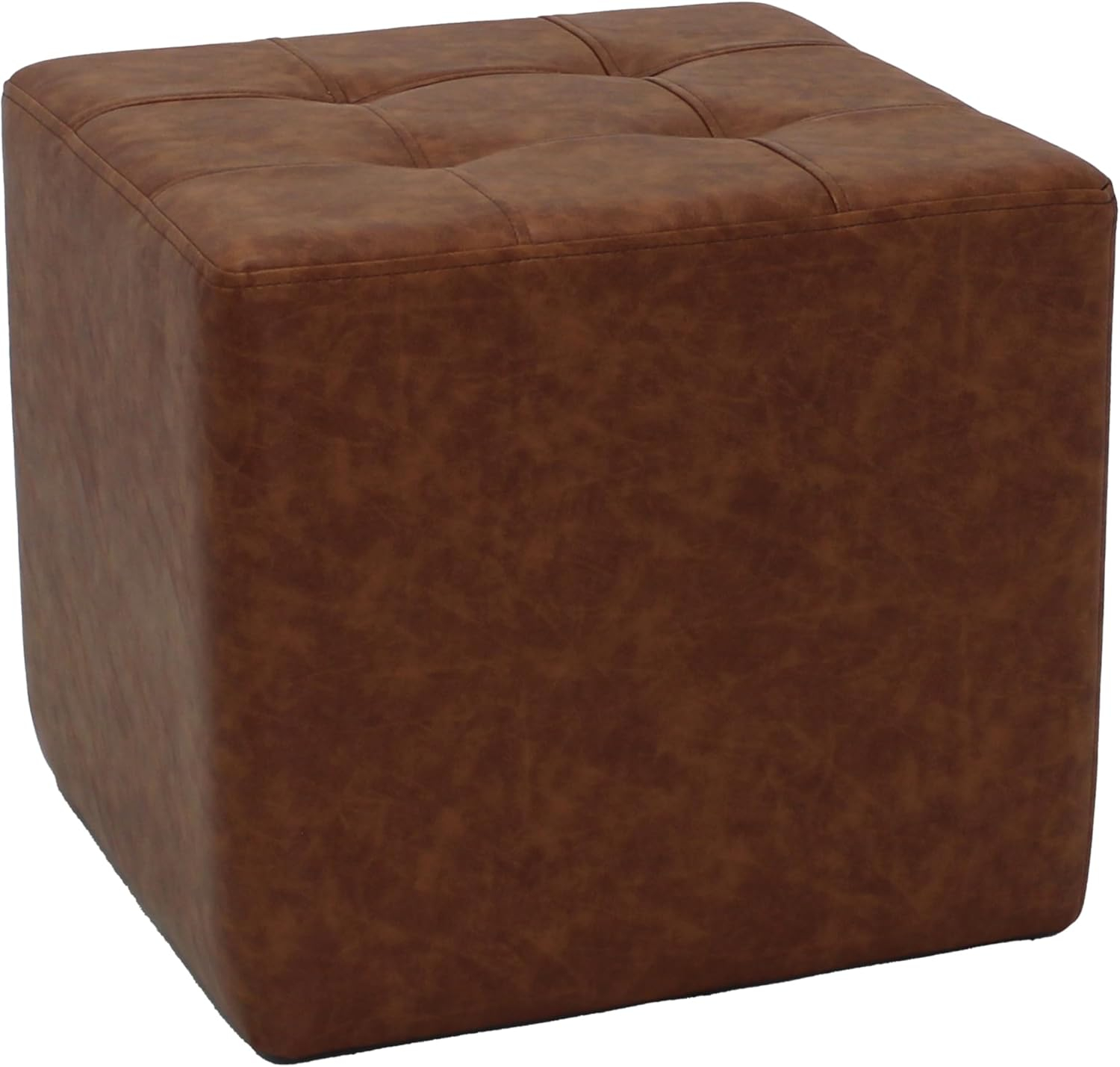 Factory Direct Partners Distressed Tufted Square Ottoman