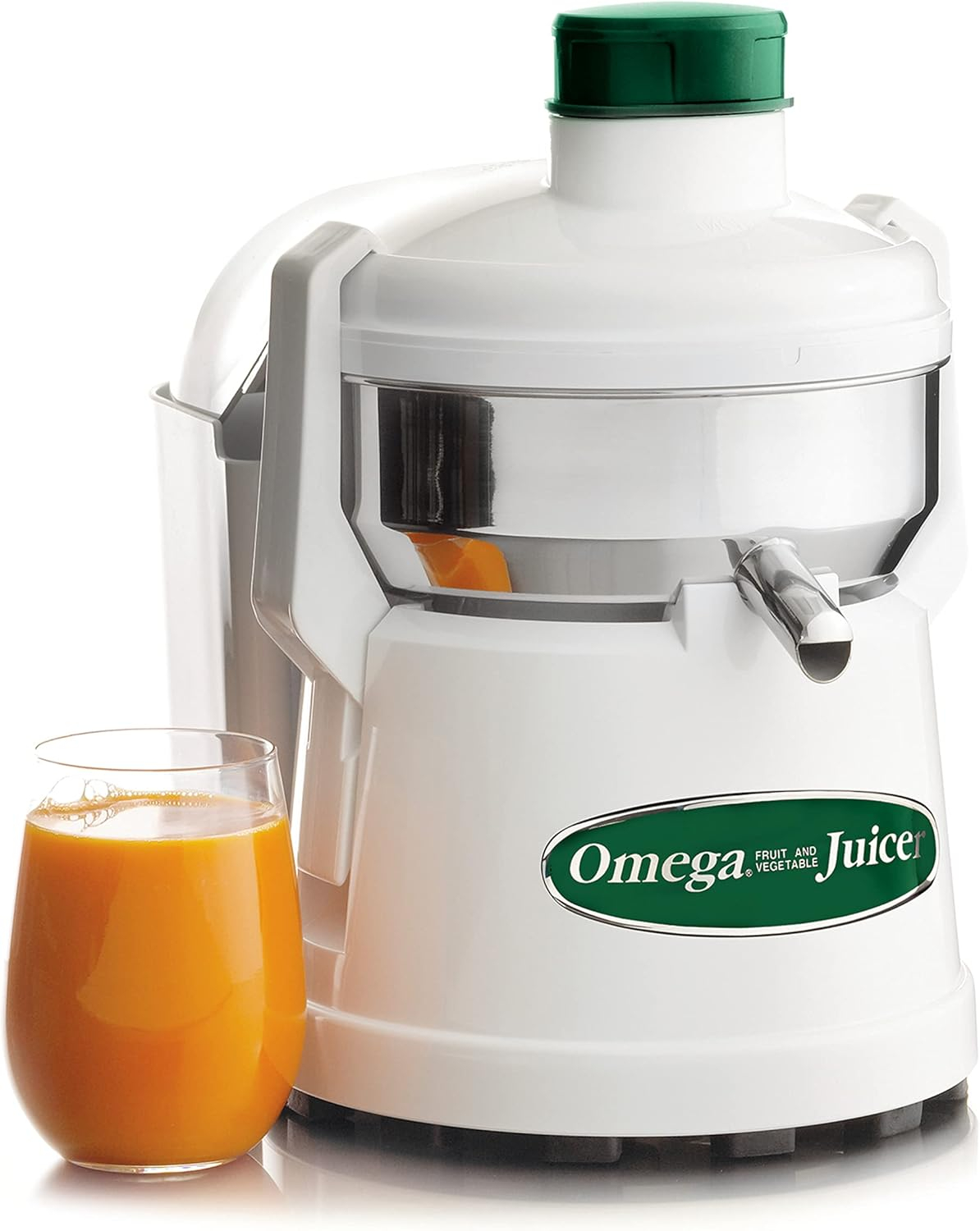 Omega High-Speed Automatic Pulp Ejection Juicer, in White (J4000)