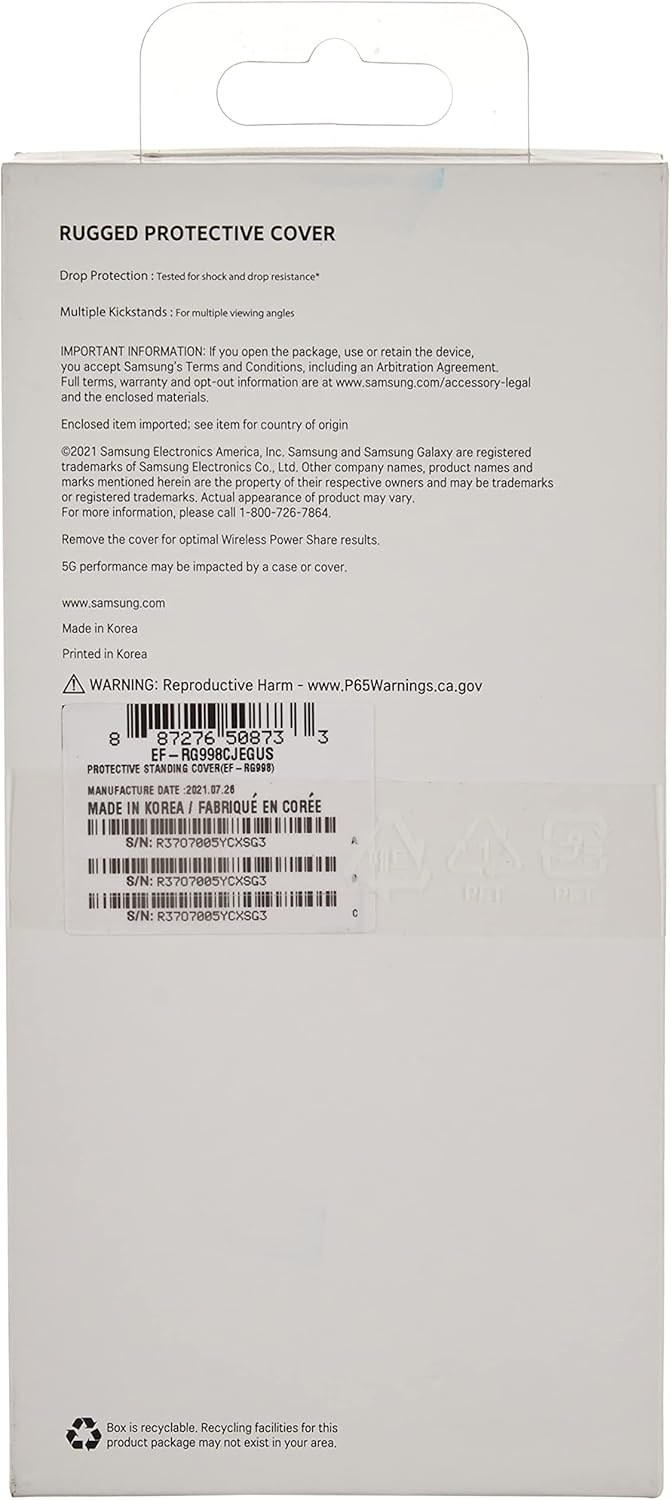 Samsung Protective Standing Cover EF-RG998 - Back cover for cell phone - silver - for Galaxy S21 Ultra 5G