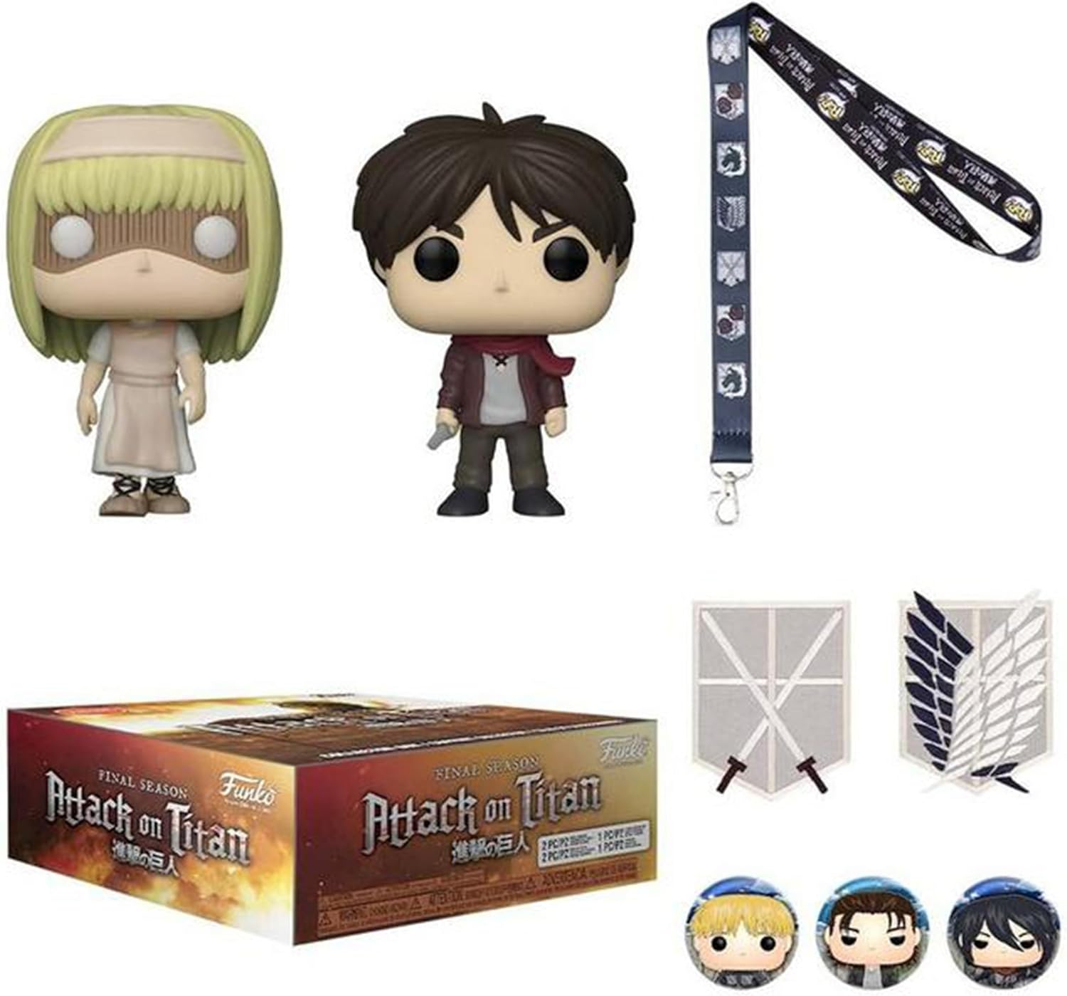 Funko Attack on Titan Final Season Exclusive Vinyl Figures, 3.75"