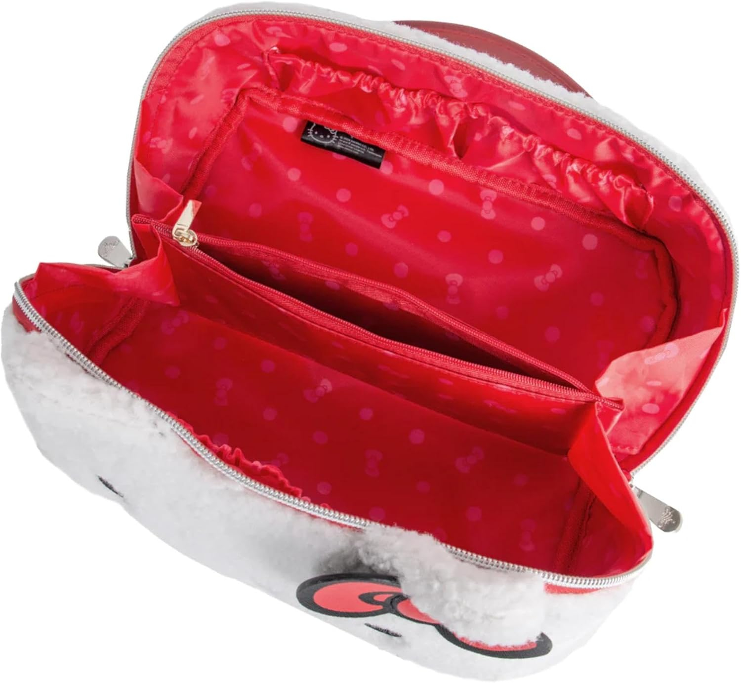 Impressions Vanity Hello Kitty Unfold Travel Makeup Bag, Opens Flat Cosmetic Bag with Compartments