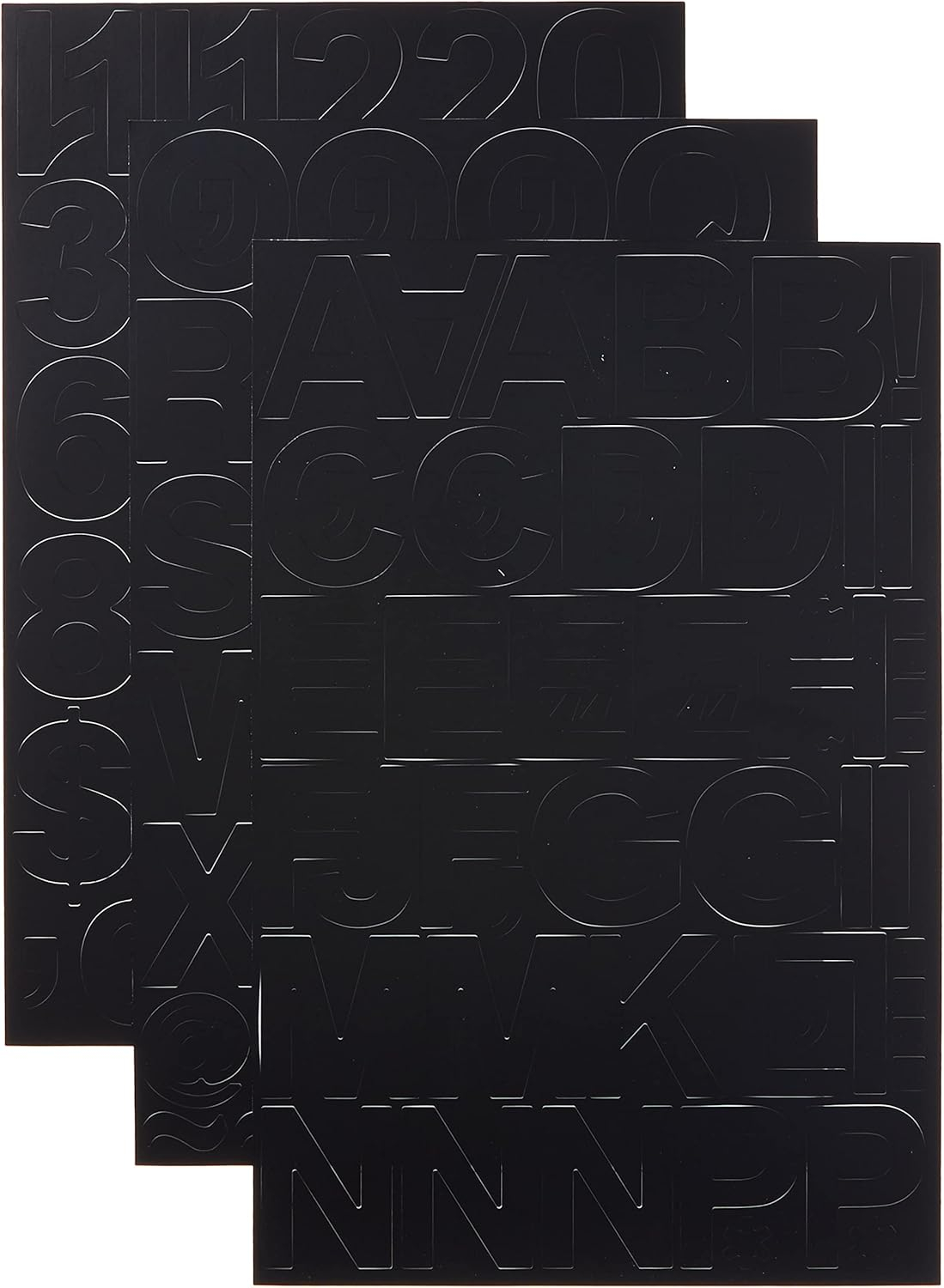Headline/Geotype Vinyl Lettering, Helvetica, 2", Black Captial Letters