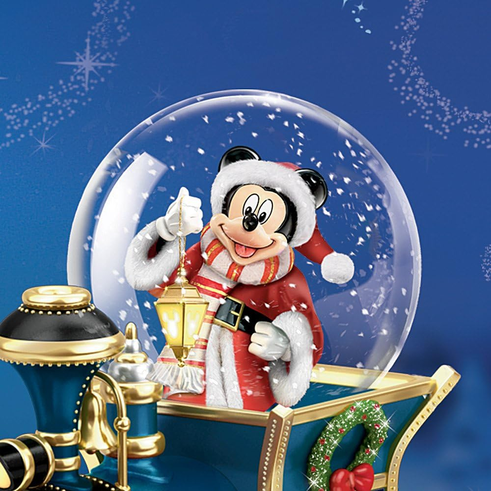 Disney Mickey Mouse Miniature Snowglobe Santa Mouse is Comin' to Town