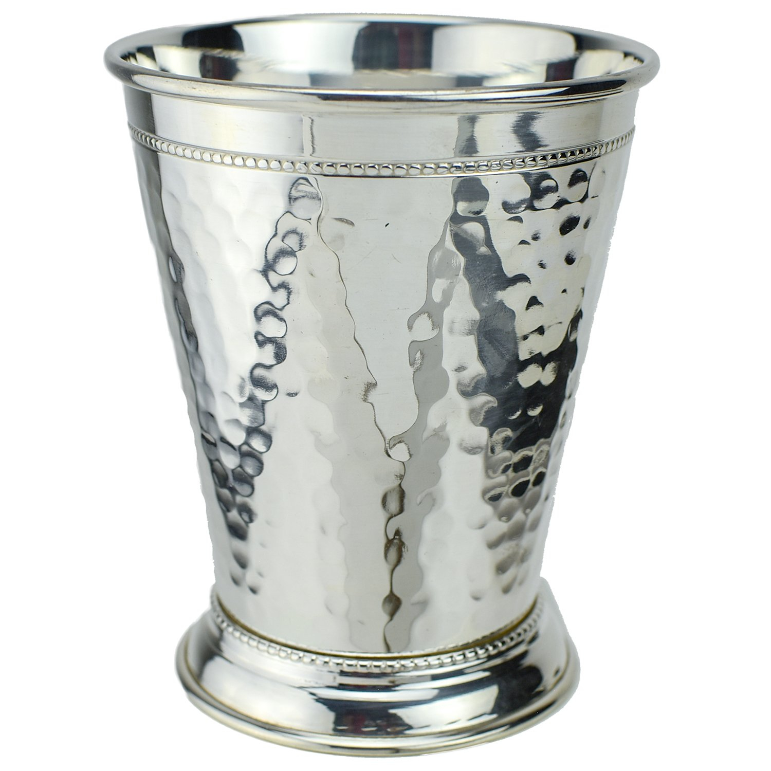 Prince of Scots Hammered Copper Mint Julep Cup with Pure Silver Plate 12 Ounce