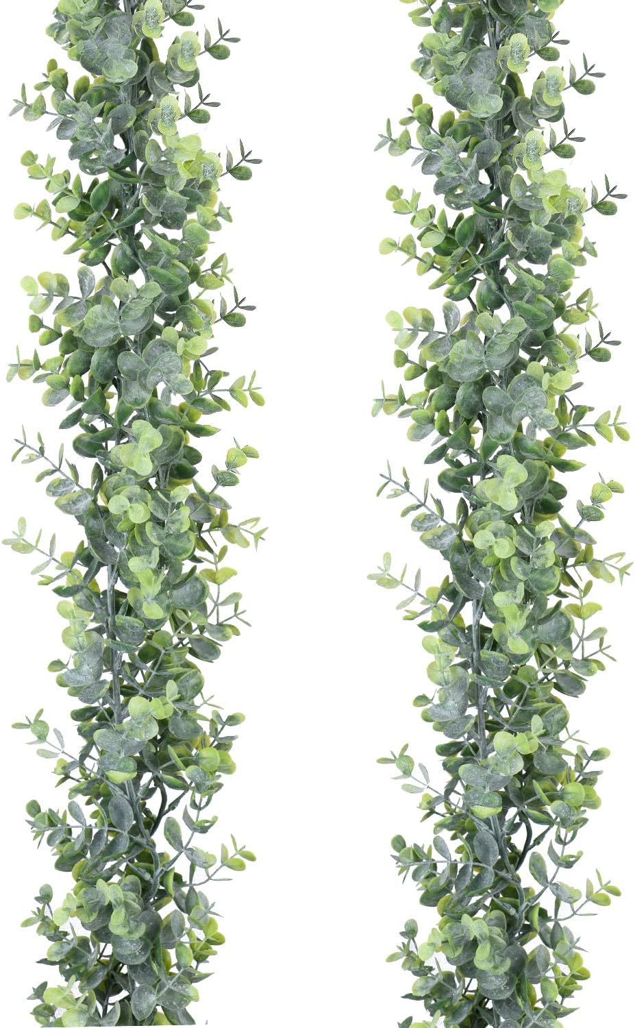 KUOZHUOW Artificial Vines Faux Garland 2 Pack Greenery Garland Wedding Arch Wall Decor 6 Feet/pcs Hanging Plant For Table Festival Decorations