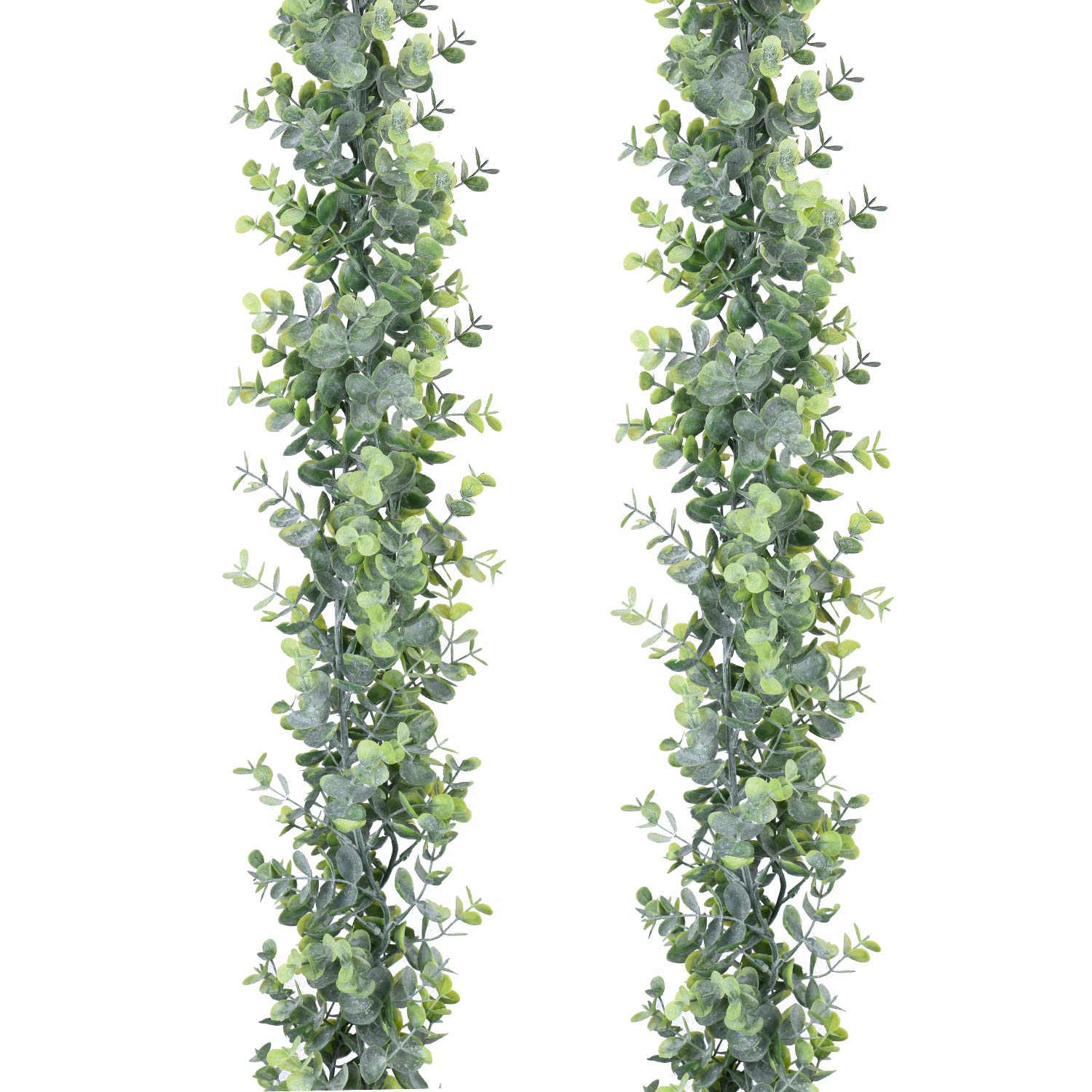 KUOZHUOW Artificial Vines Faux Garland 2 Pack Greenery Garland Wedding Arch Wall Decor 6 Feet/pcs Hanging Plant For Table Festival Decorations