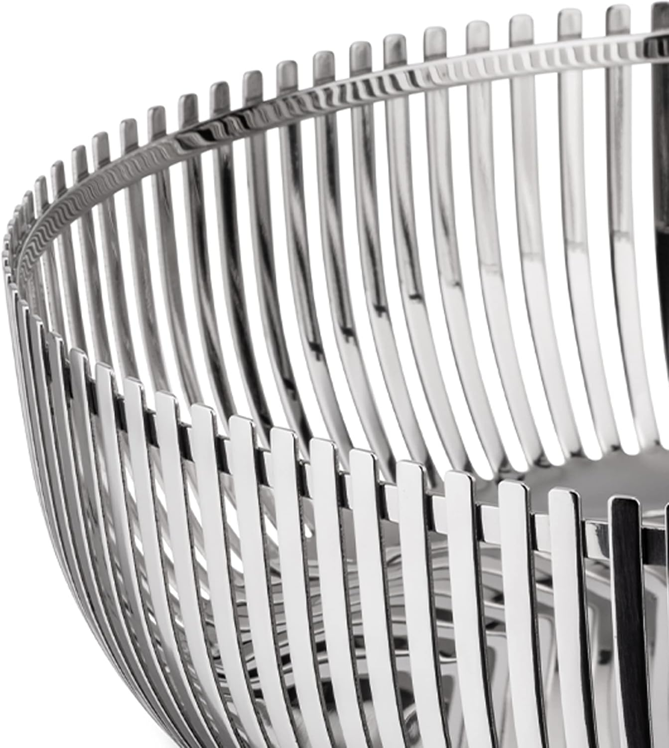 Alessi Round Basket, 23cm, Silver