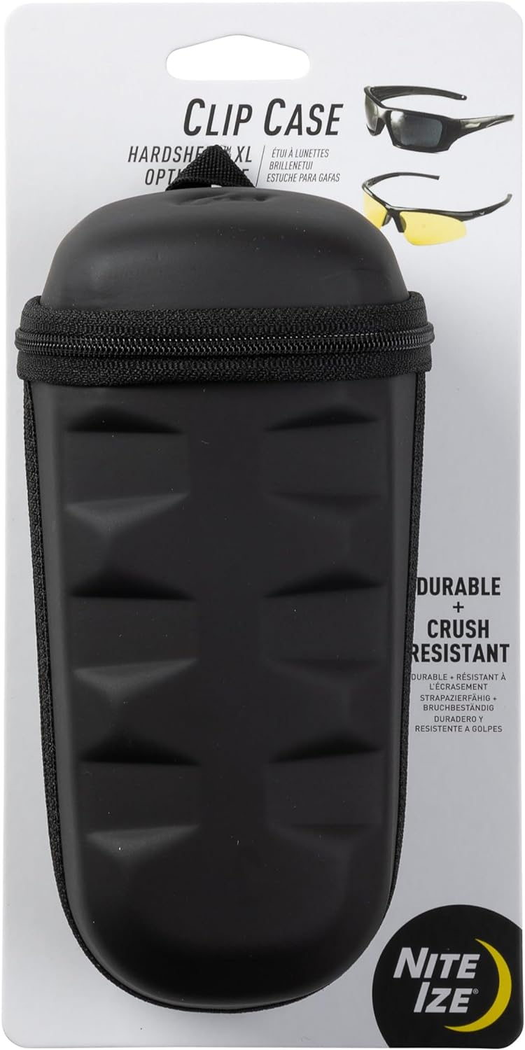 Black Hardshell XL Optics Case with Clip and Microfiber Lining