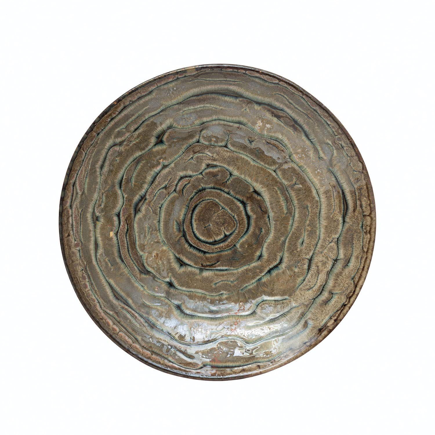Bloomingville Decorative Stoneware Platter, Reactive Glaze