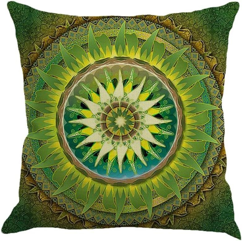 Retro Bohemian Mandala Cotton Pillow Covers Set of 4
