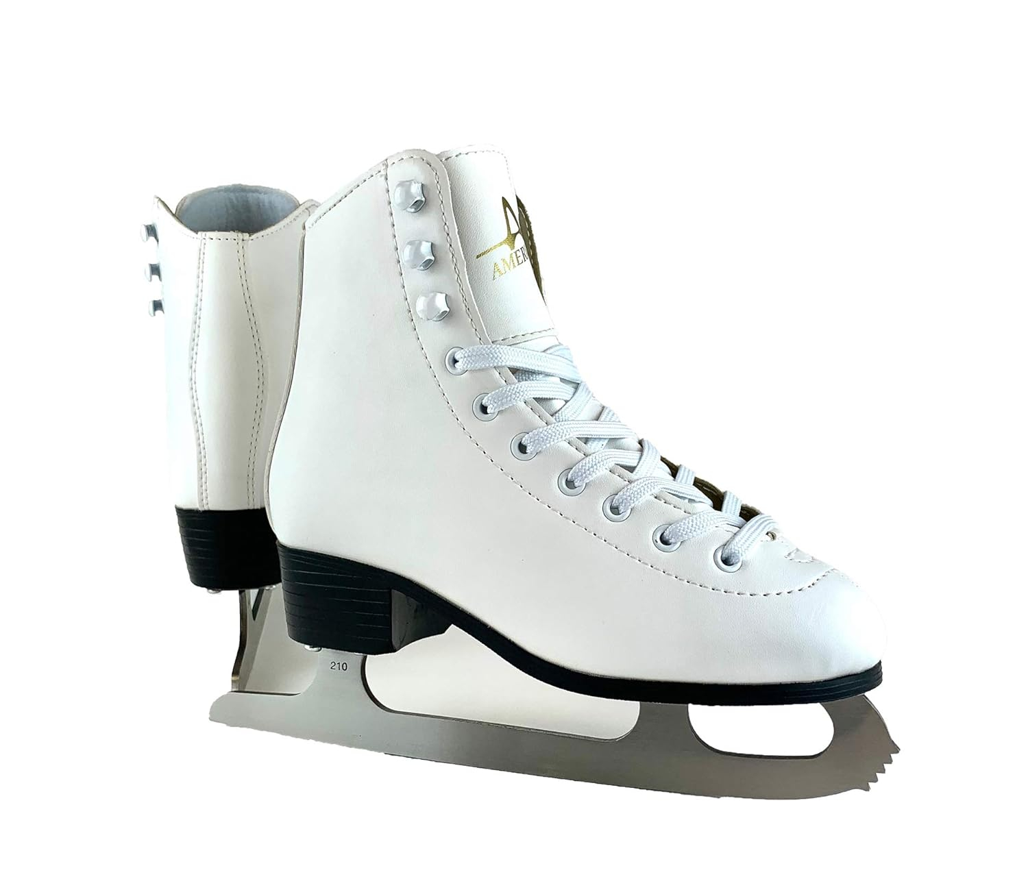 American Tricot Lined Ice Skates - Girl's White (13)