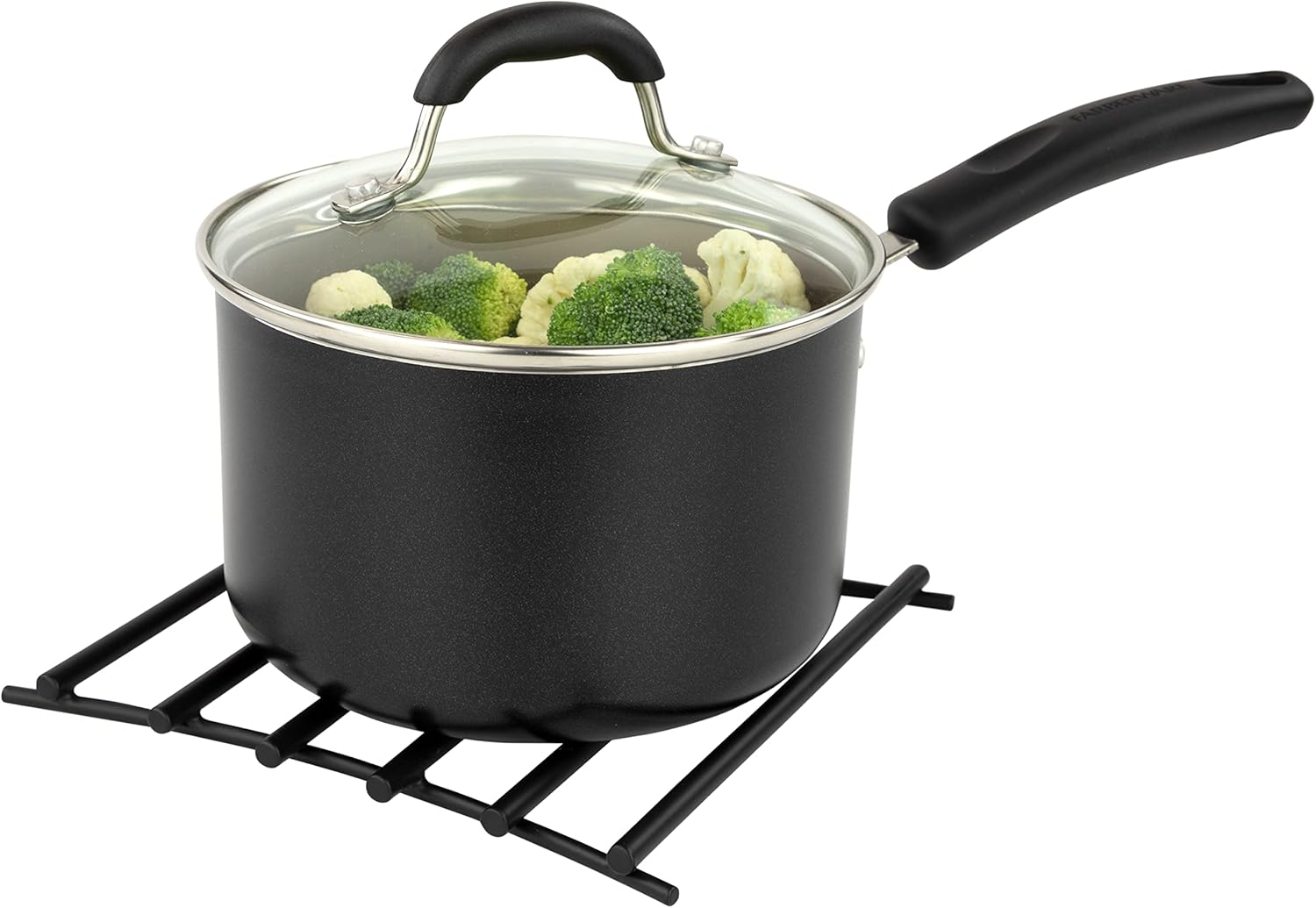 Black Steel Euro Trivet for Hot Dishes