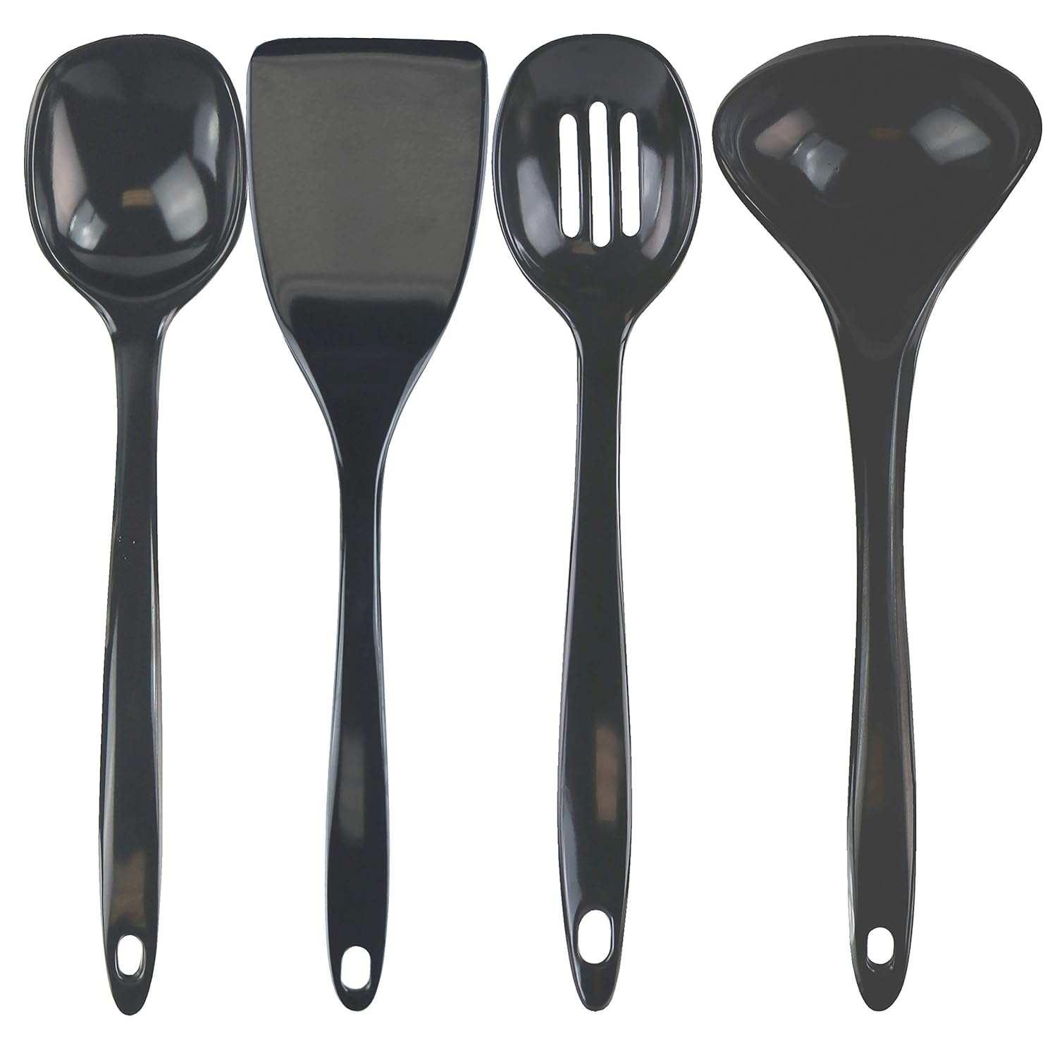Calypso Basics by Reston Lloyd, 4pc Melamine Utensil Set, Charcoal