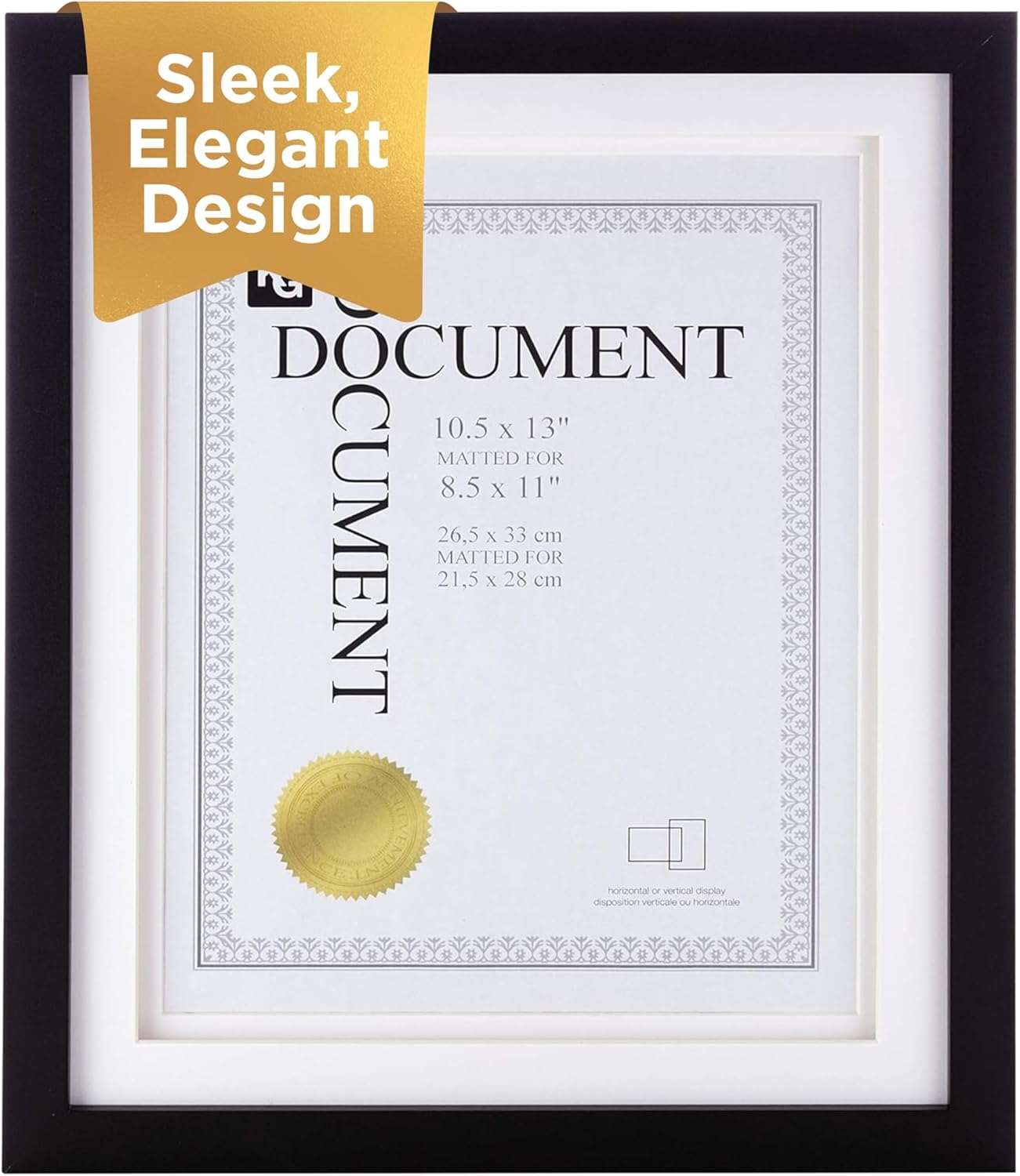 kieragrace KG Contemporary  Morgan Frame  10.5" x 13" Black Engineered Wood