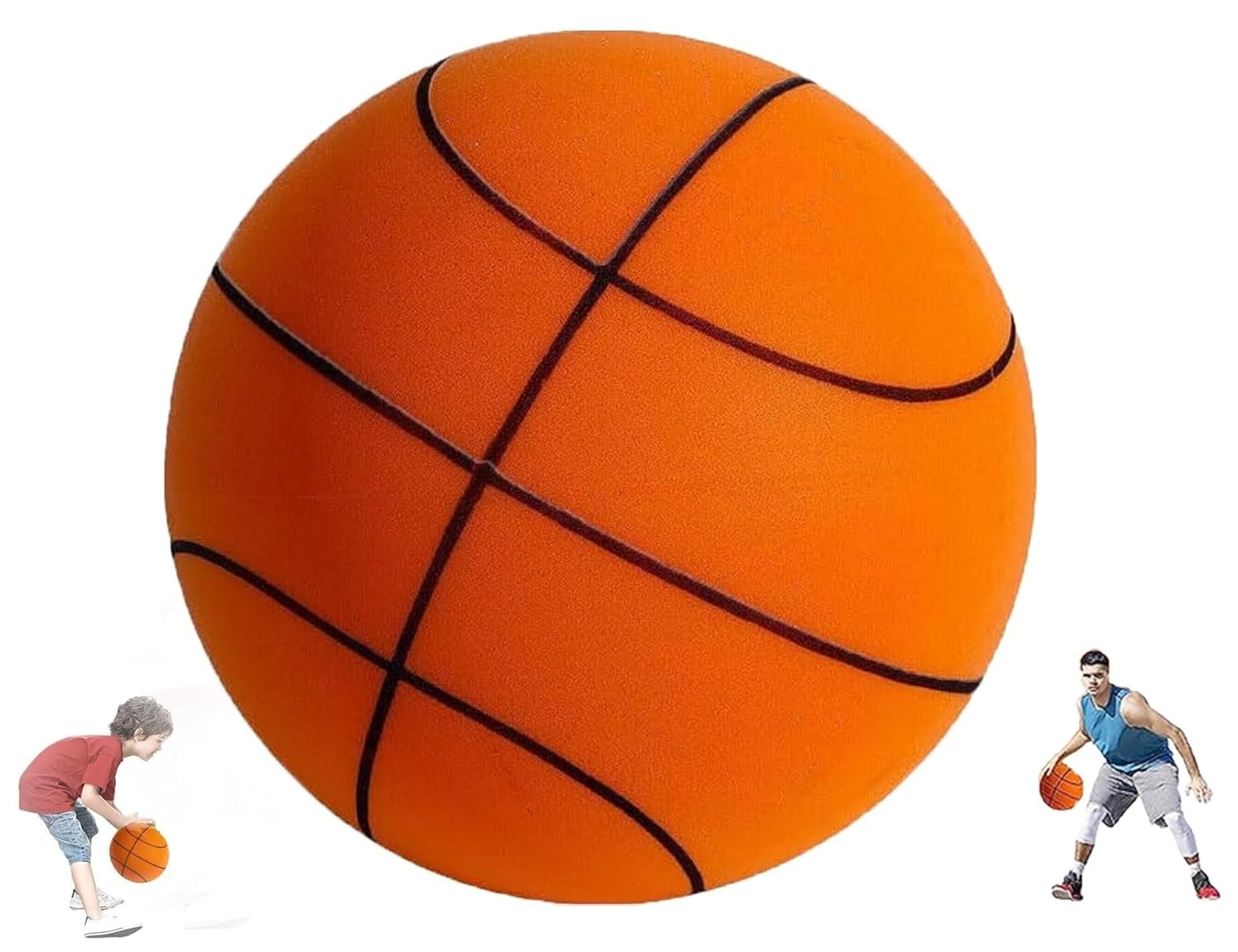 Lingouzi Silent Basketball, Quiet Basketball Indoor, Uncoated High-Density Foam Ball, Mute Basketball,high-Resilience,Safe, Soft, and Lightweight