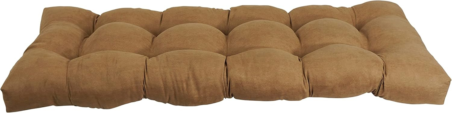 Blazing Needles 46-inch by 19-inch Tufted Solid Microsuede Bench Cushion
