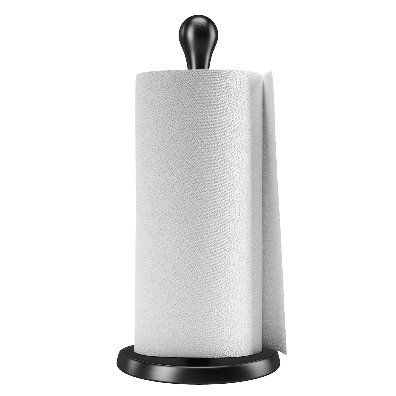 Umbra Tug Paper Towel Holder with Weighted Base, 13.5 Inch, Black
