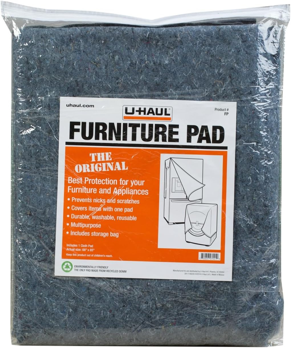 U-Haul Furniture Protection Pad - Moving and Packing Blanket - 68" x 85" - 1 Pad Included