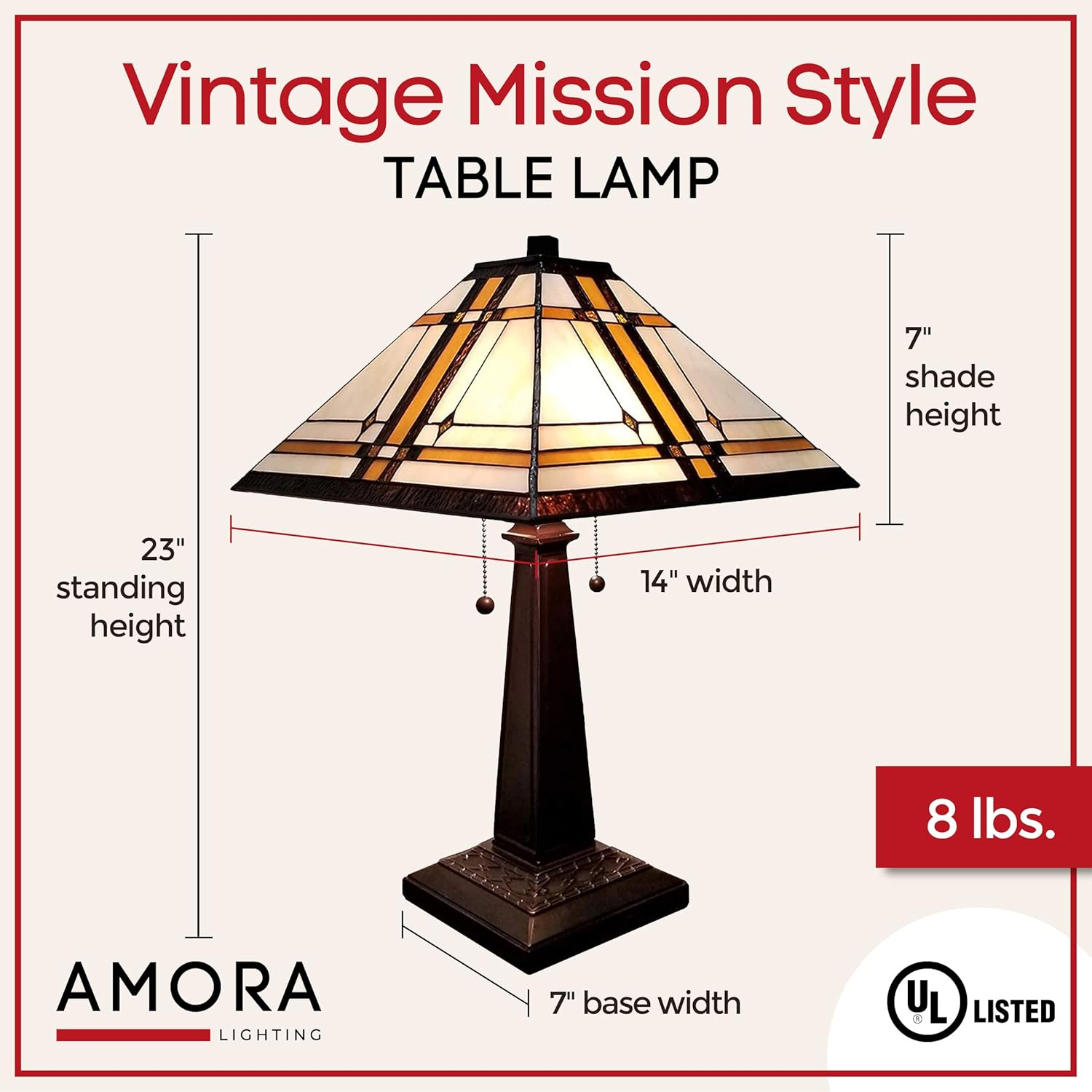 Amora Lighting Am1053tl14 2 Light 22-1/2" Tall Buffet Table Lamp - Brown