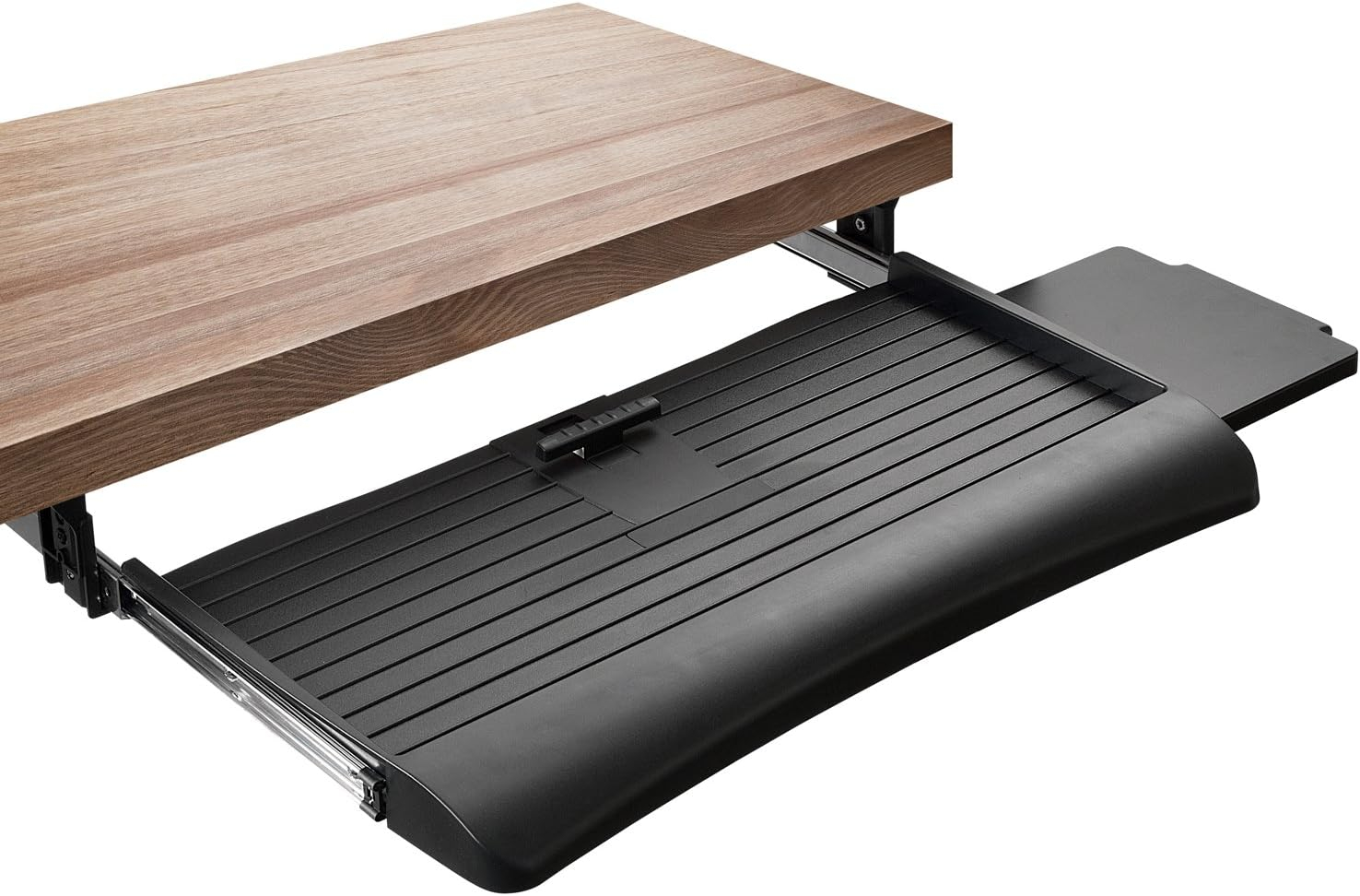 Adjustable Under Desk Keyboard Tray with Mouse Platform