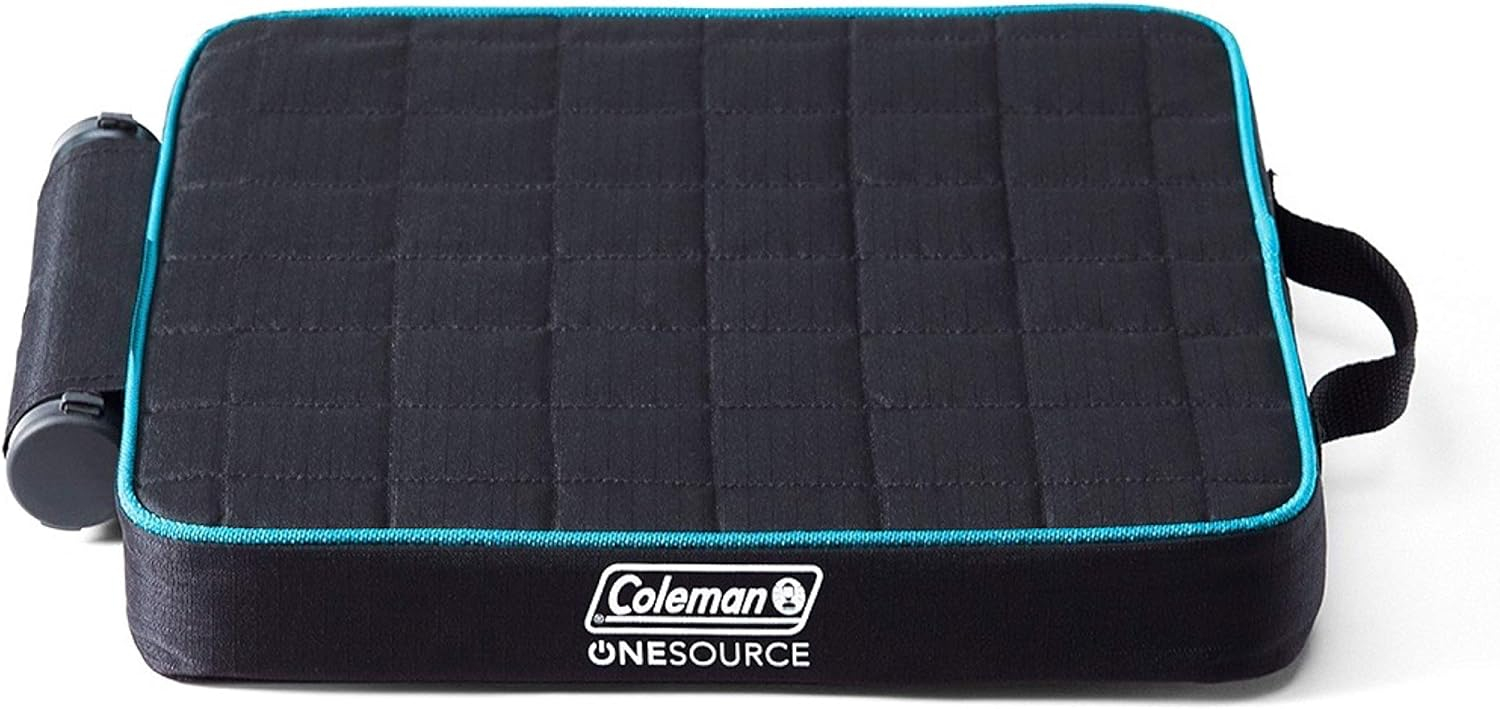 Coleman OneSource Outdoor Heated Camping Chair Pad with Rechargable Battery, Black