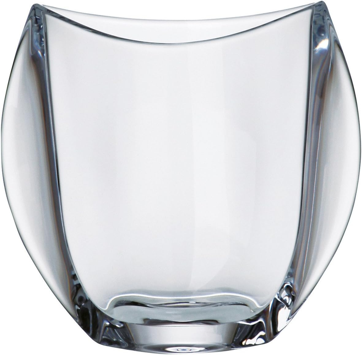 Barski - European Glass - Crystalline - Oval Vase - 9.5" Height - Made in Europe