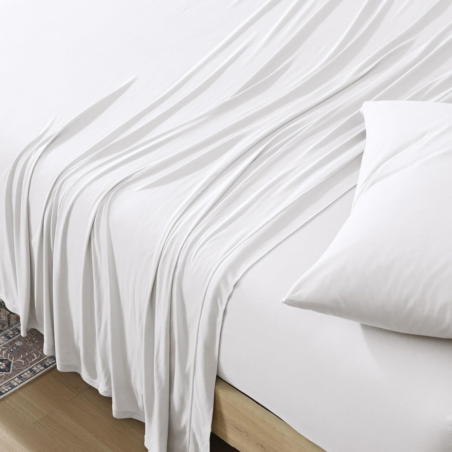 Bed Bath & Beyond Pure Beech Tencel Modal Jersey Knit Sheet Set White - Twin