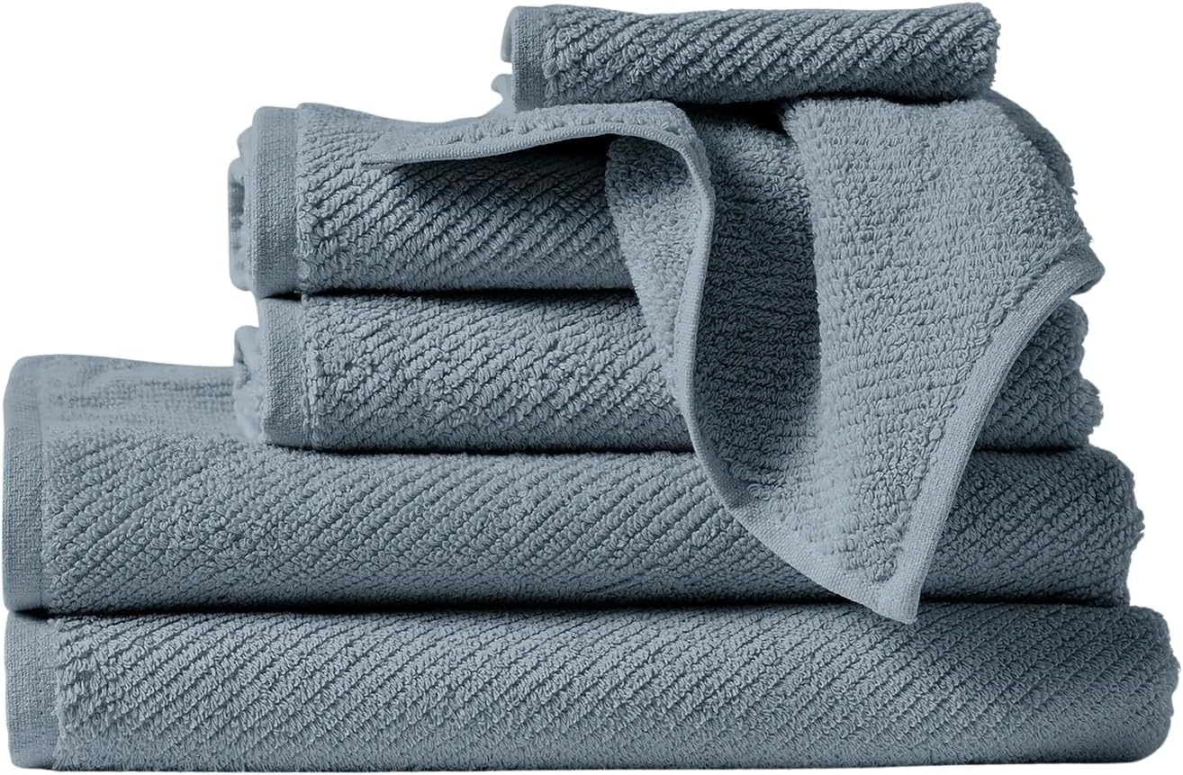 Gulf Blue Organic Cotton 6-Piece Towel Set
