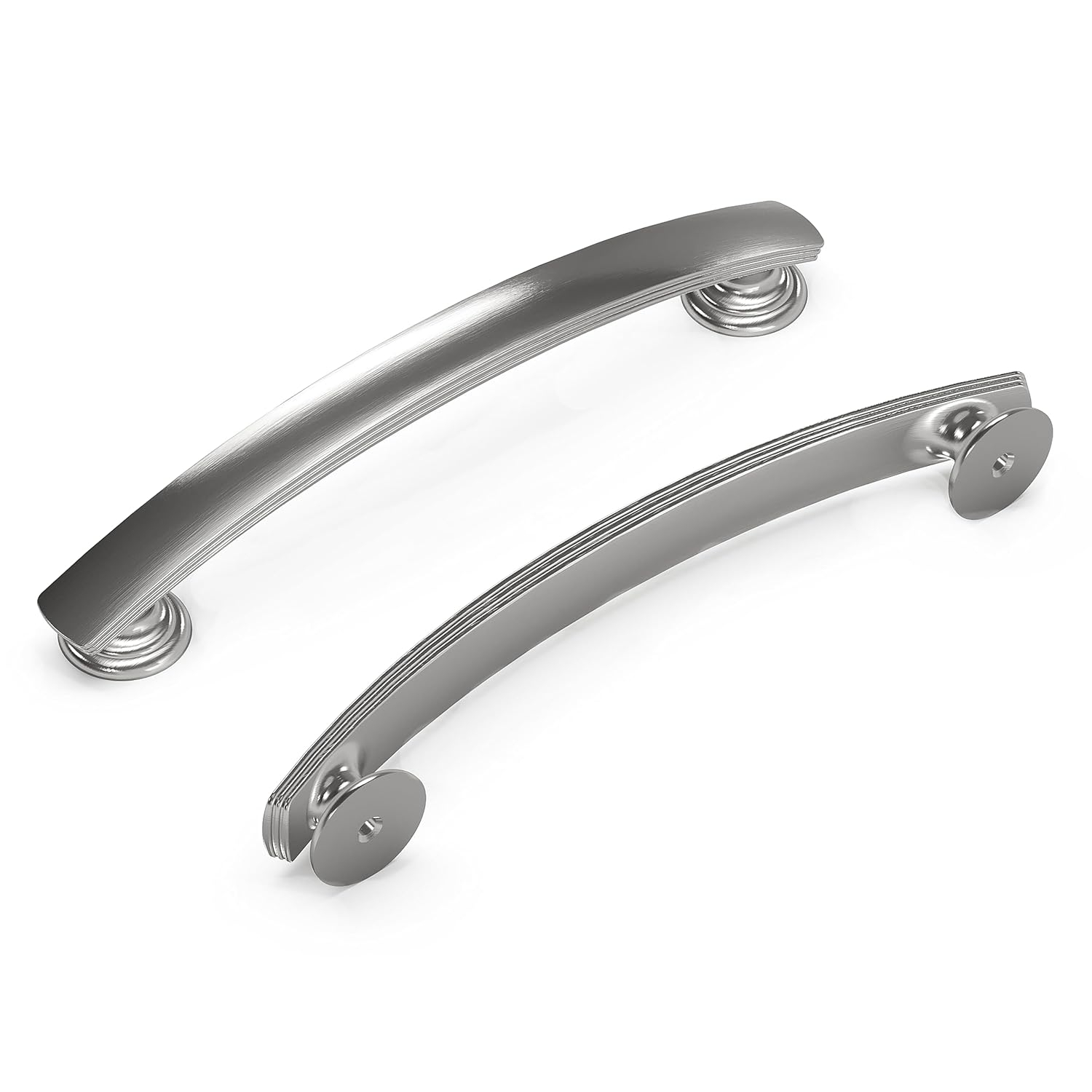 American Diner 5-1/16 in. Modern Arch Cabinet Pull Satin Nickel Handle for Kitchen, Bathroom, and Furniture (10 Pack)