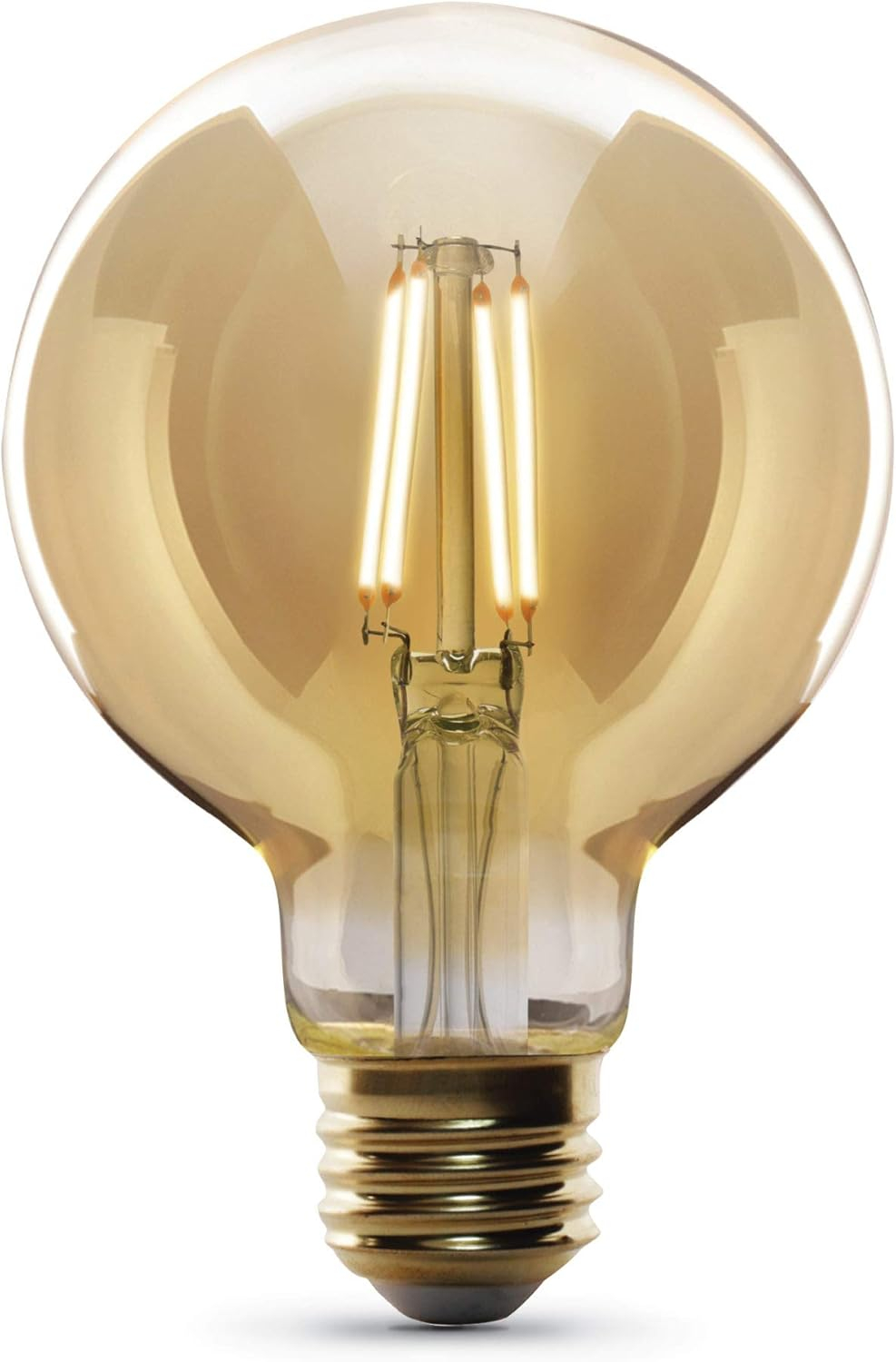 Amber Glass Vintage LED G25 Decorative Bulb, 40W Equivalent