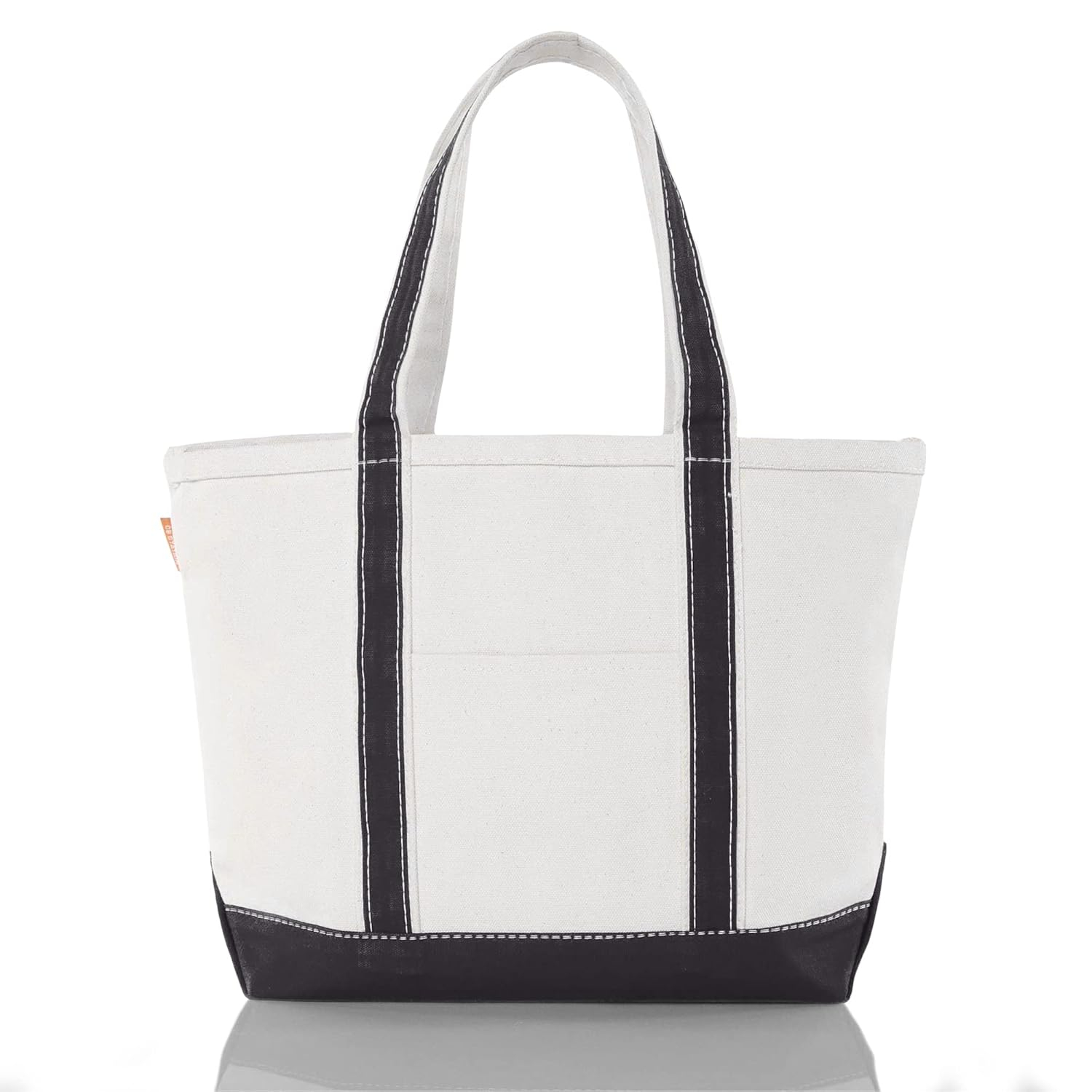 Medium Classic Canvas Tote Bag for Women, Top Zipper Closure, Outer Pocket, Daily Essentials, Groceries, Traveling