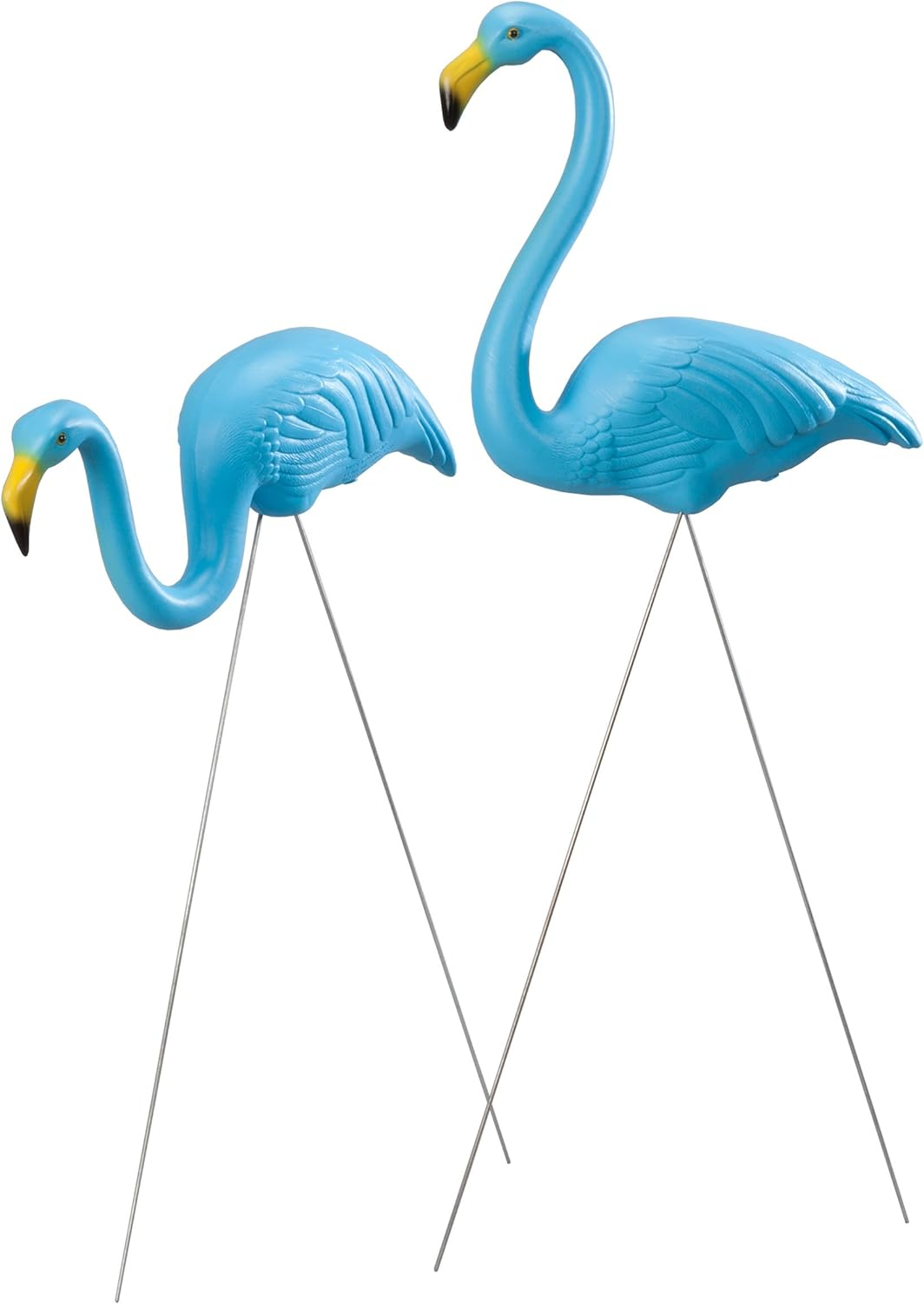 Union Products Featherstone Flamingo Yard Lawn Ornaments, Set of 2, Blue