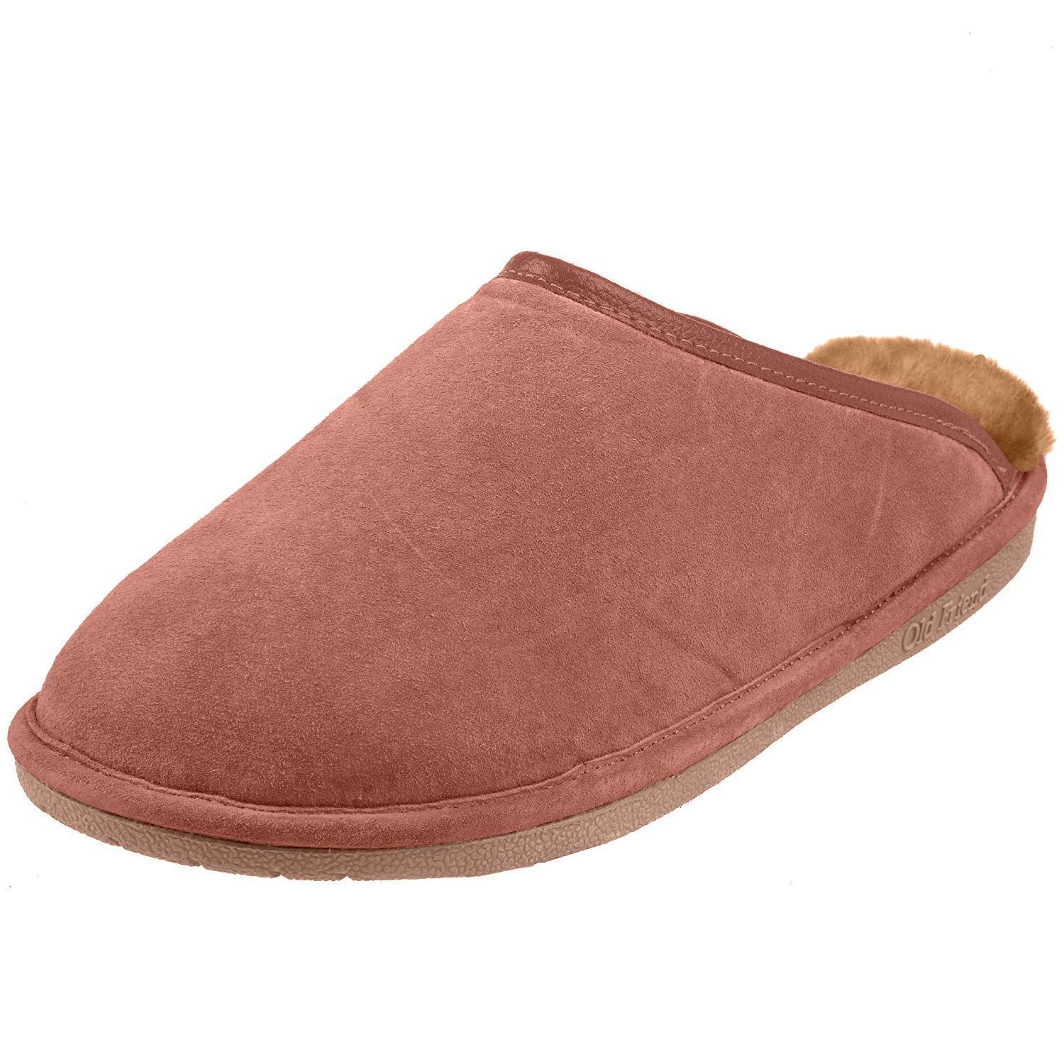Old Friend Footwear Old Friend Scuff Chestnut Wide Slipper Brown | 421216 BRN W