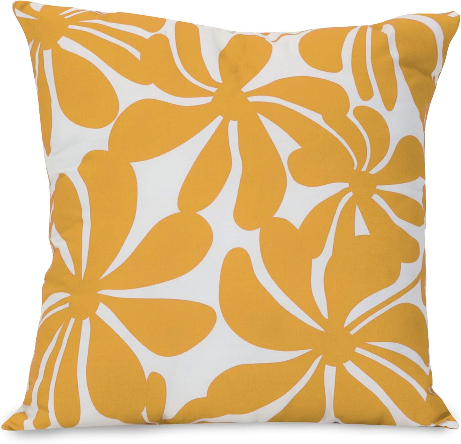 Yellow and White Floral Square Indoor/Outdoor Pillow 20"