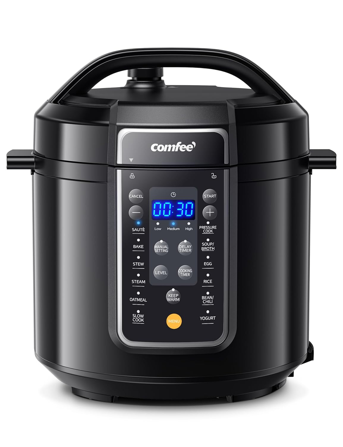 COMFEE’ 6QT Electric Pressure Cooker, 9-in-1 Instant Multi Cooker Olla de Presion  Rice Cooker Slow Cooker Steamer Sauté Yogurt Maker Non-Stick Pot