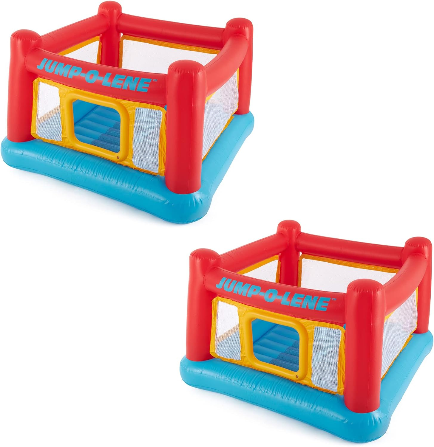 Intex 2 Pack Inflatable Jump-O-Lene Indoor or Outdoor Playhouse Bounce Castle House