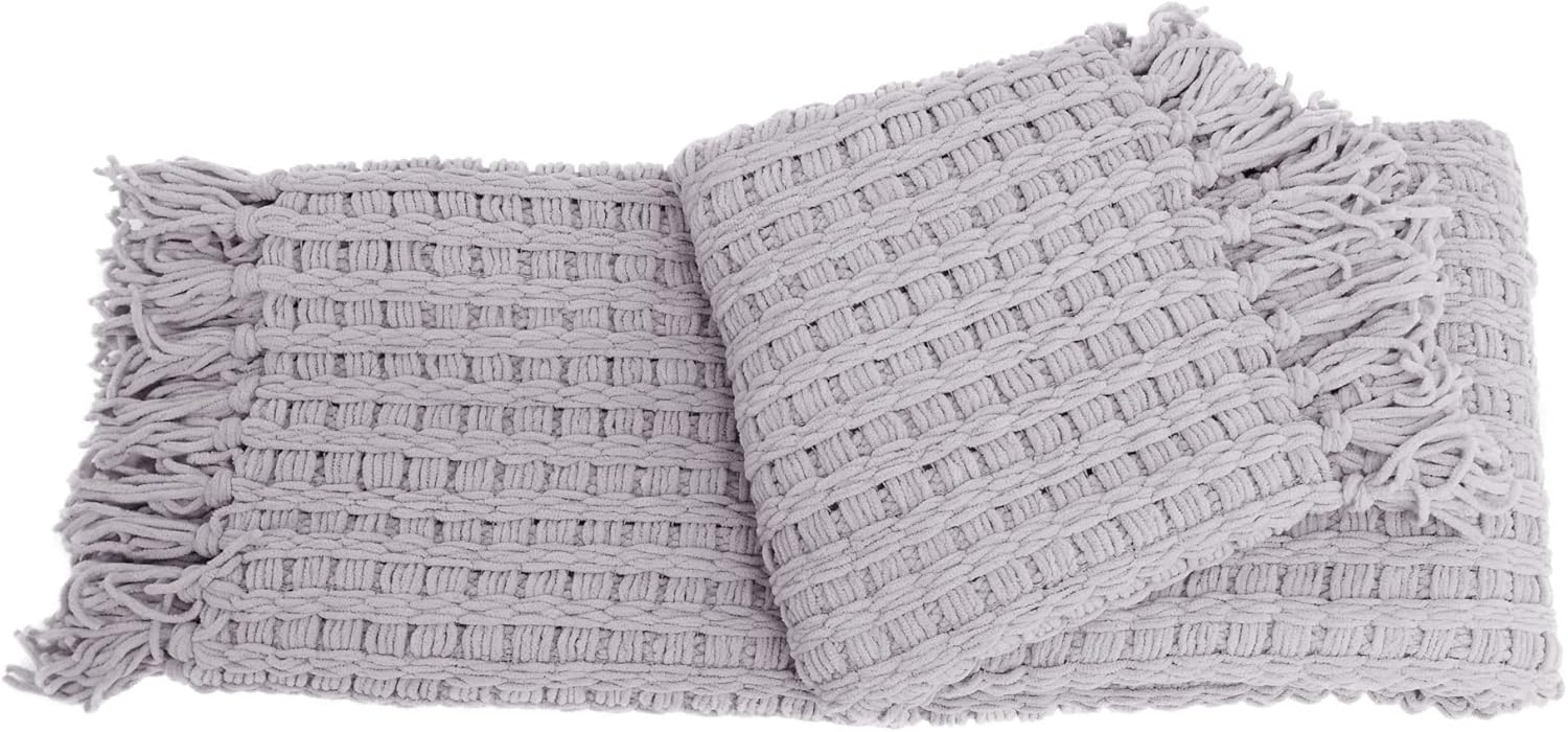 Home Soft Things Space Yarn Throw - Lilac - 50" x 60"