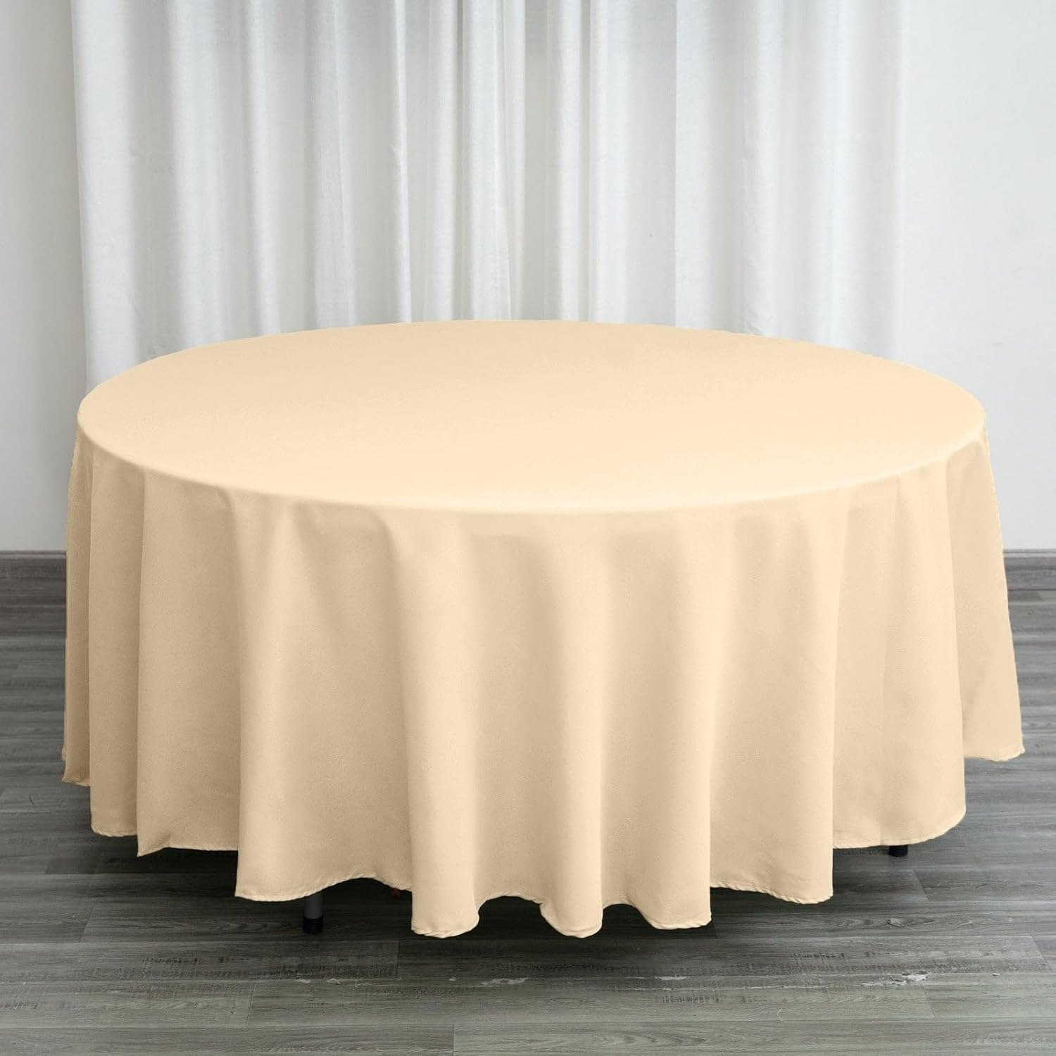 BalsaCircle 108" Round Polyester Tablecloth Wedding Table Linens Eucalyptus Green