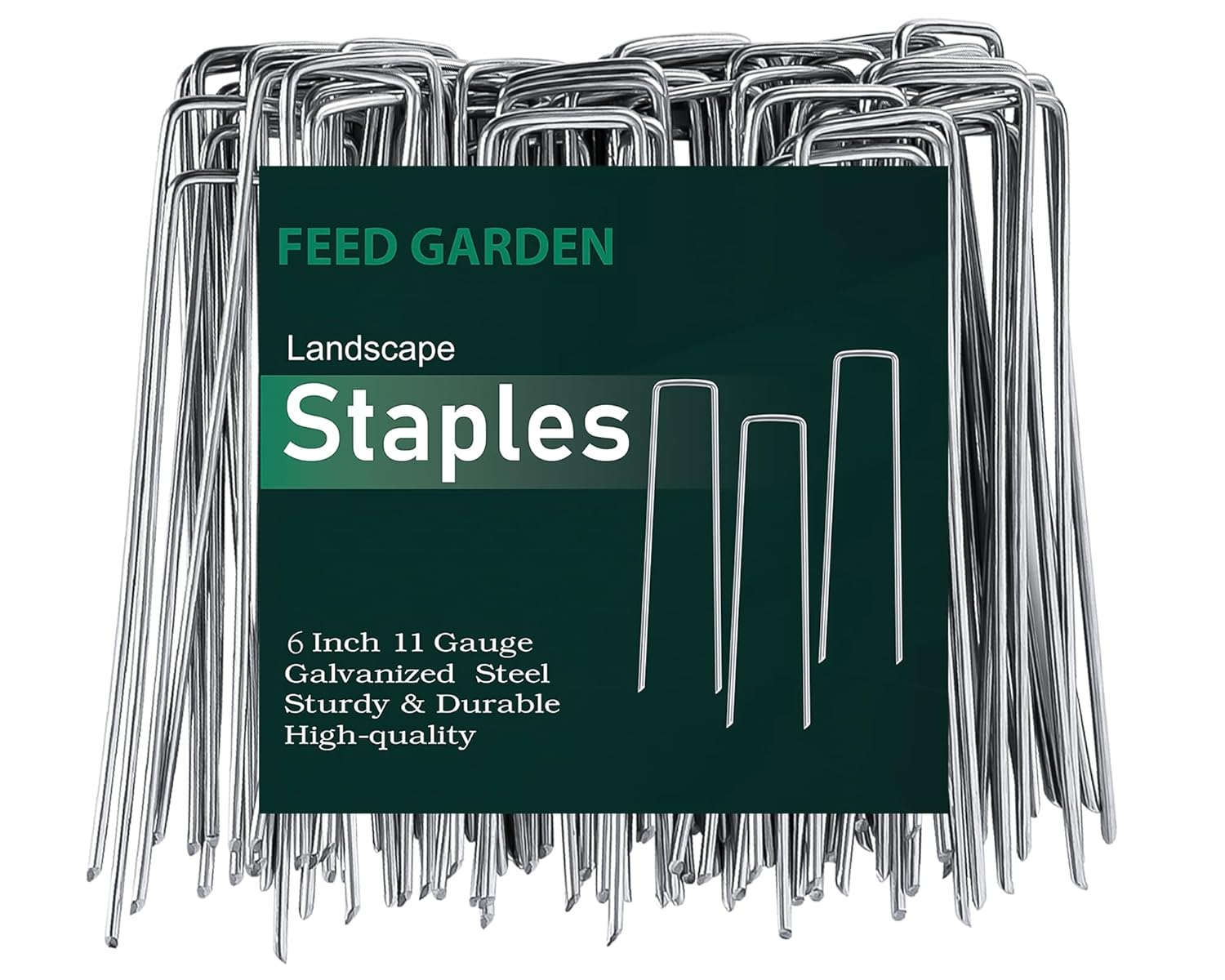 6 Inch 500 Pack Galvanized Landscape Staples Plant Cover Stakes 11 Gauge Tent Stakes Garden Stakes Landscaping Fabric SOD Pins Yard Stakes for Decoration Weed Barrier Fabric