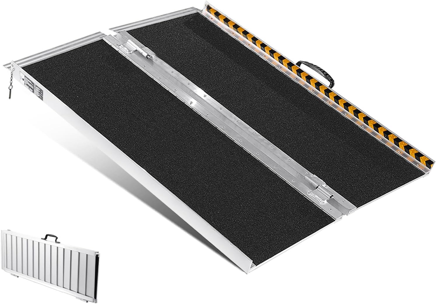 VEVOR Portable Wheelchair Ramp - 3 ft, 800 lbs Capacity, Non-Slip Aluminum, Folding Threshold Ramp for Mobility Scooters, Suitable for Home Steps, Stairs, Doorways, Curbs