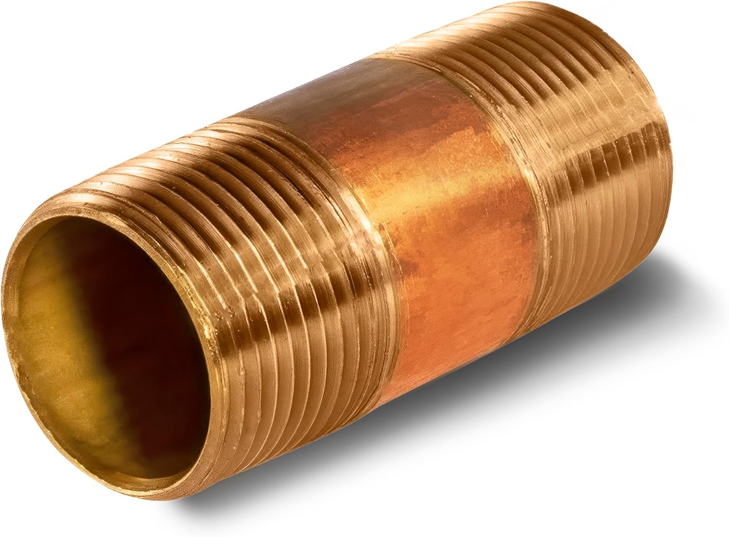 Everflow Supplies NPBR1225 2-1/2" Long Brass Nipple Pipe Fitting with 1/2" Nominal Diameter and NPT Ends