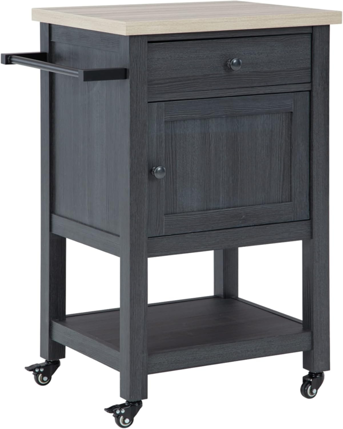 Signature Design by Ashley Casual Boderidge Bar Cart, Antique White